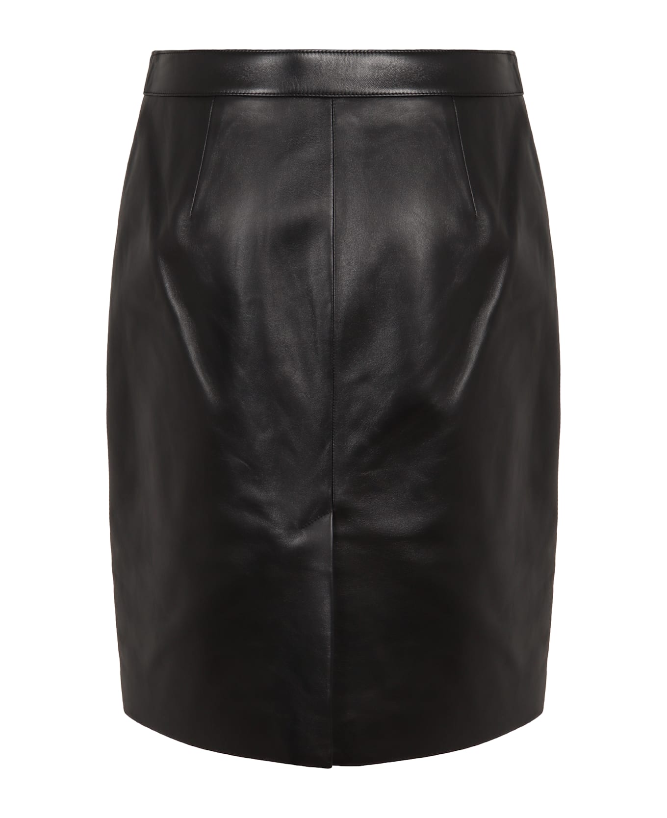 Celine Leather Pencil Skirt - black