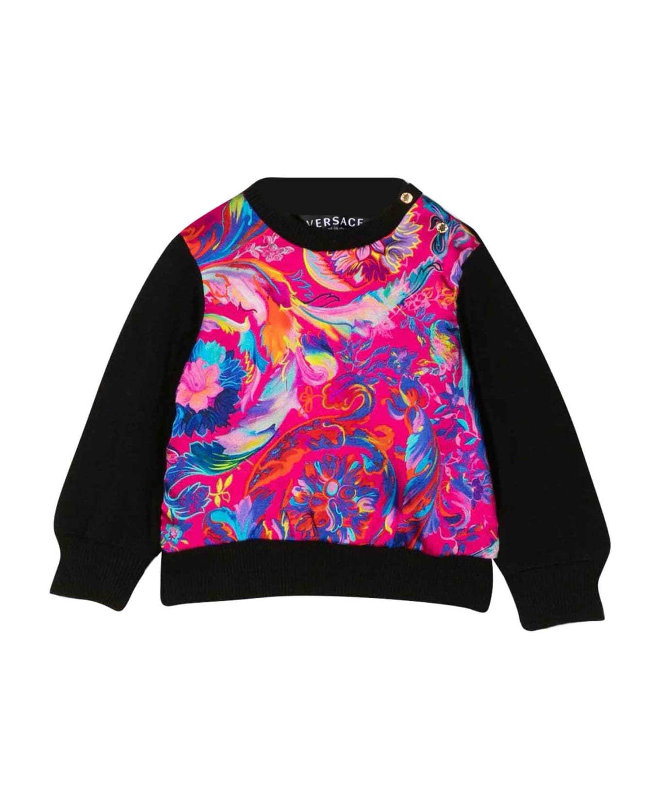 Versace Black Sweatshirt Unisex Kids. - Fucsia/nero