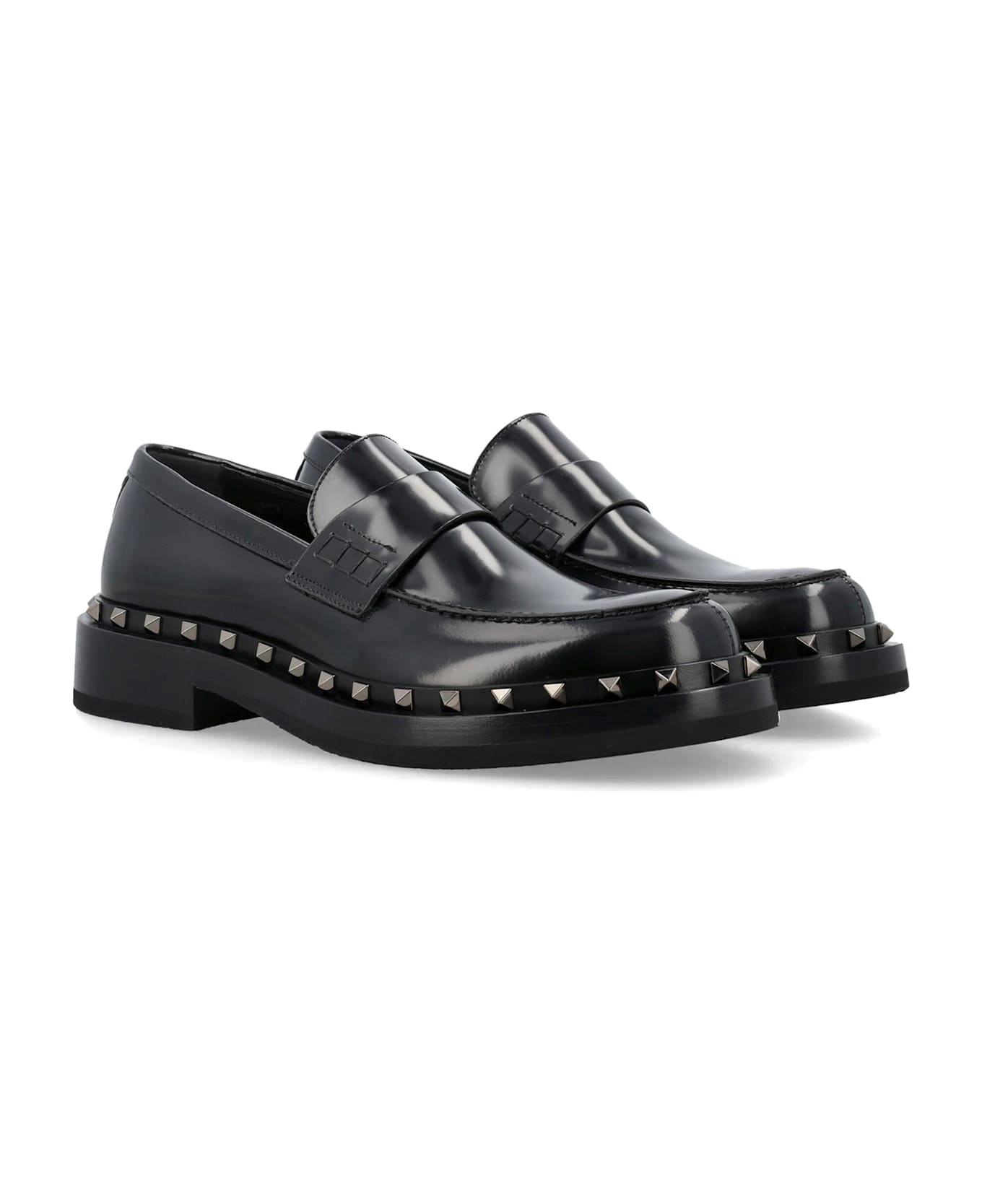Valentino Garavani Garavani Rockstud M-way Loafers - Black