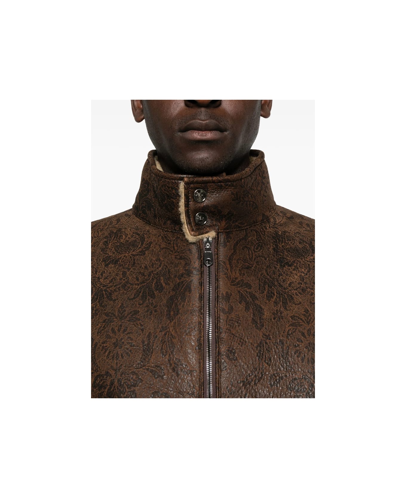 Etro Leather Outerwear - BROWN