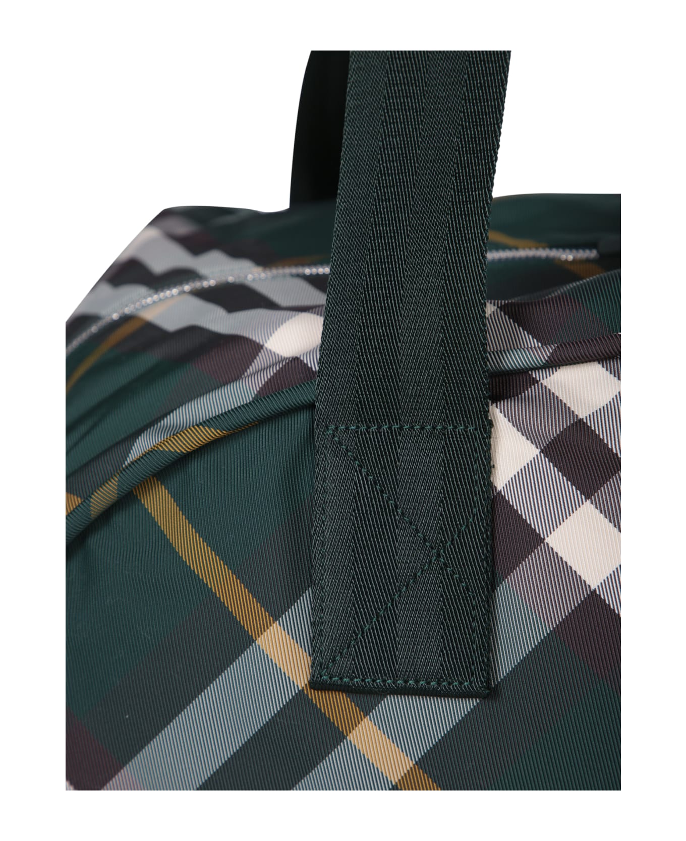 Burberry Shield Duffle Check Green Bag - Green トラベルバッグ