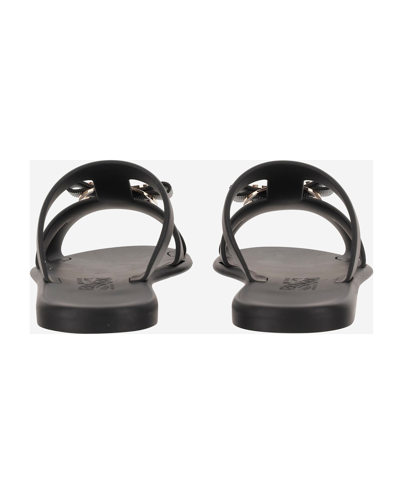 Ferragamo New Vara Rubber Sandals - Black