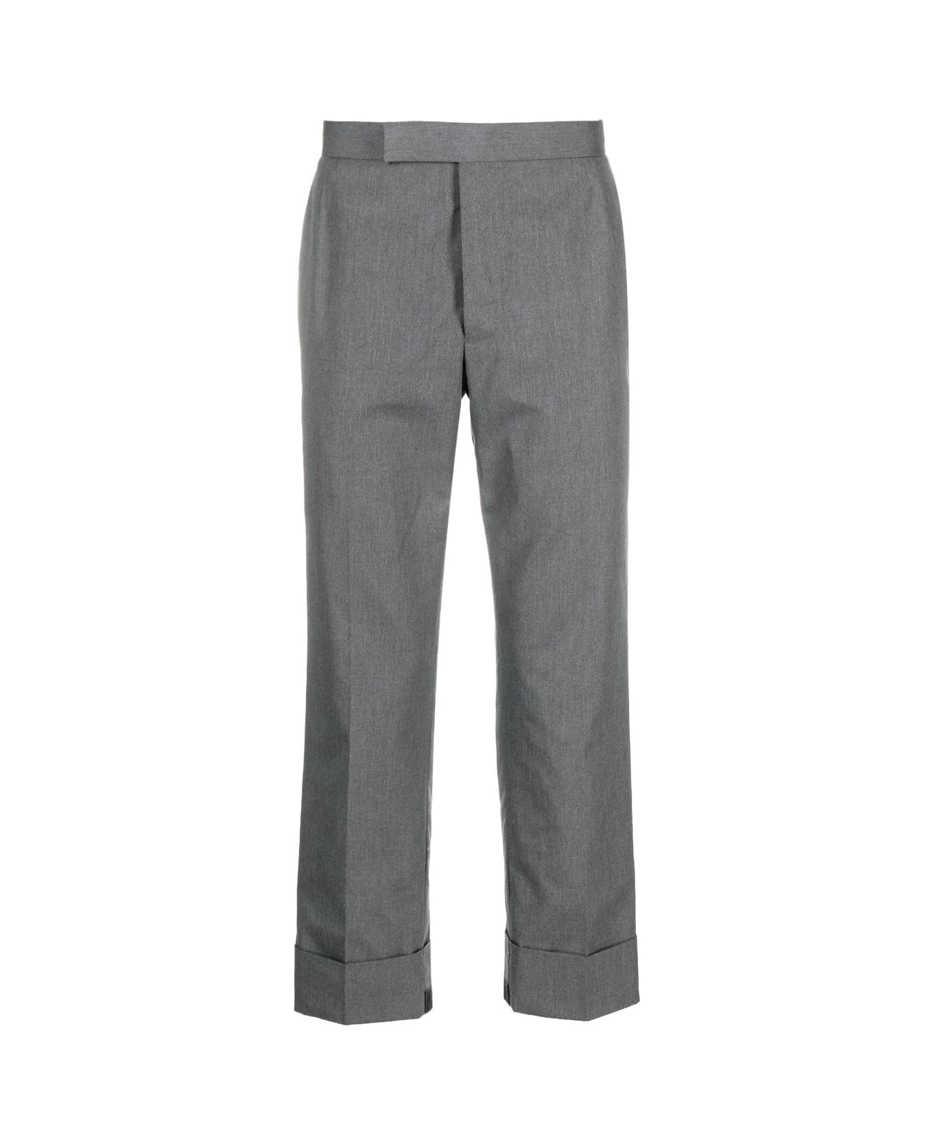 Thom Browne Fit 1 Gg Backstrap Trouser In Typewriter Cloth - Med Grey