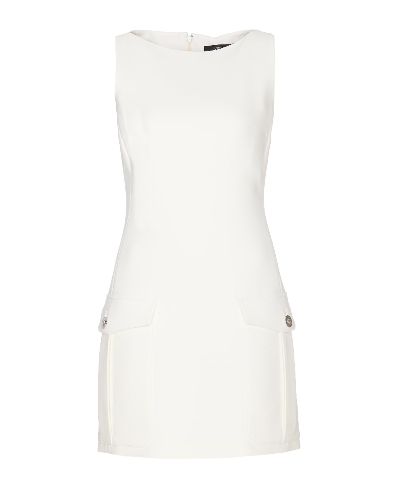 Versace Flared Mini Dress - White