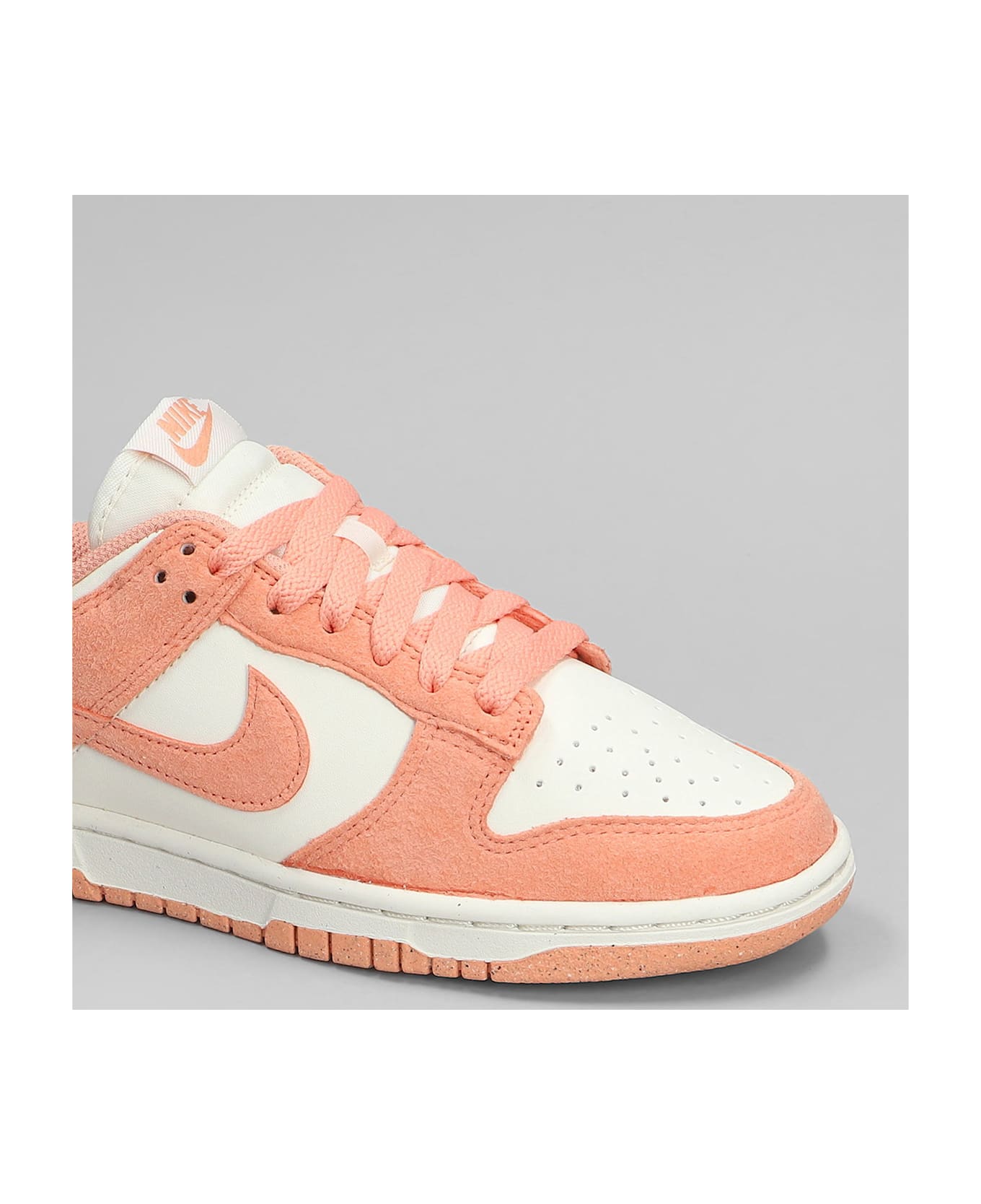 Nike Dunk Low Sneakers In Orange Suede And Leather - orange