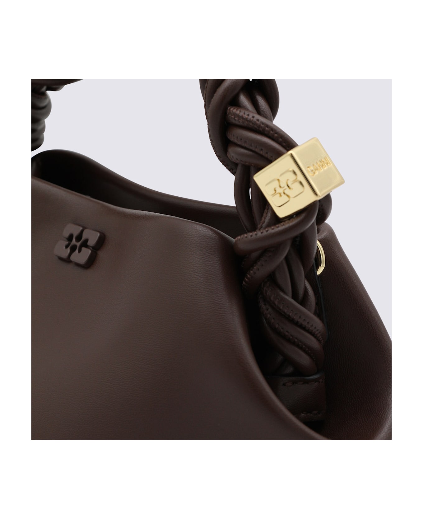 Ganni Chocolate Top Handle Bag - CHOCOLATE FONDANT