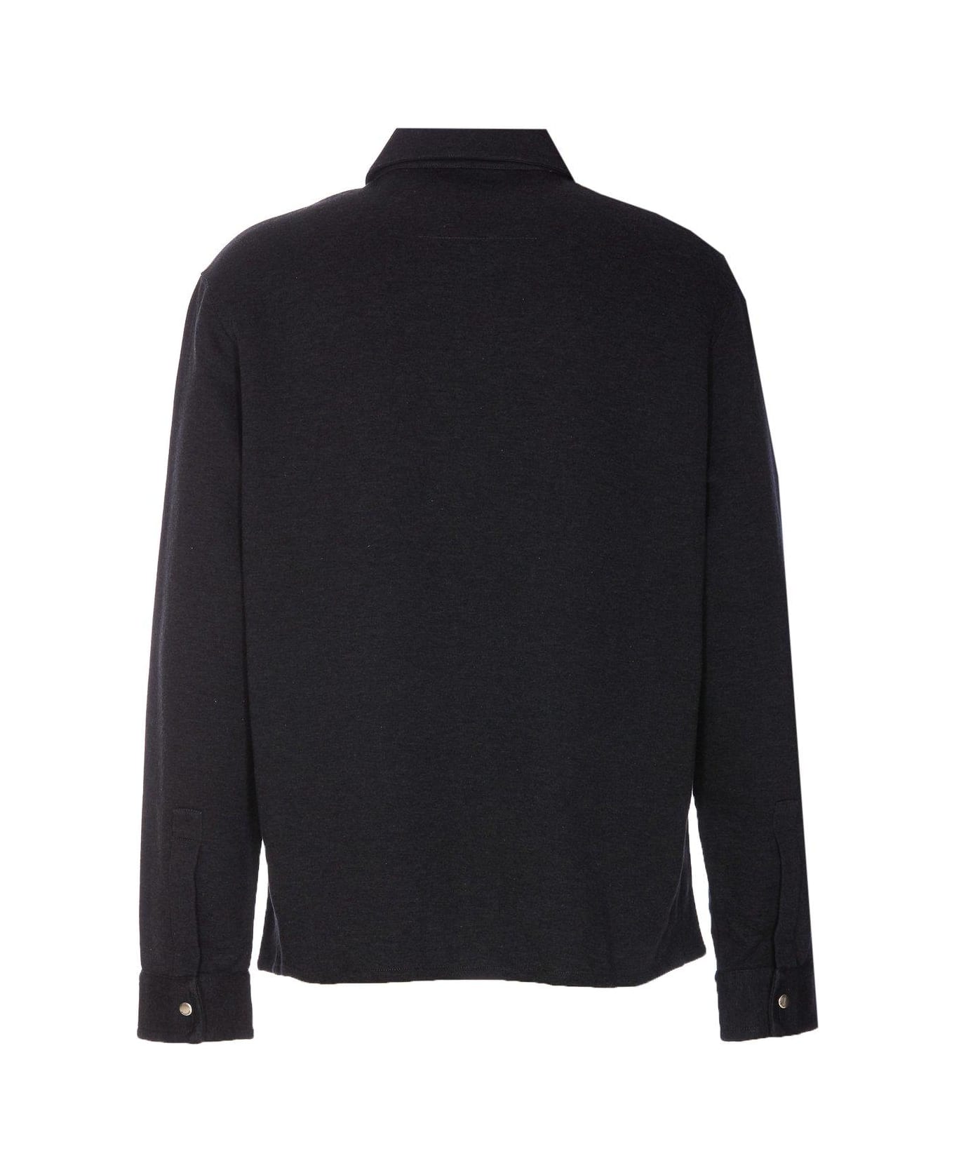 Givenchy Zip-up Long-sleeved Shirt - Grey