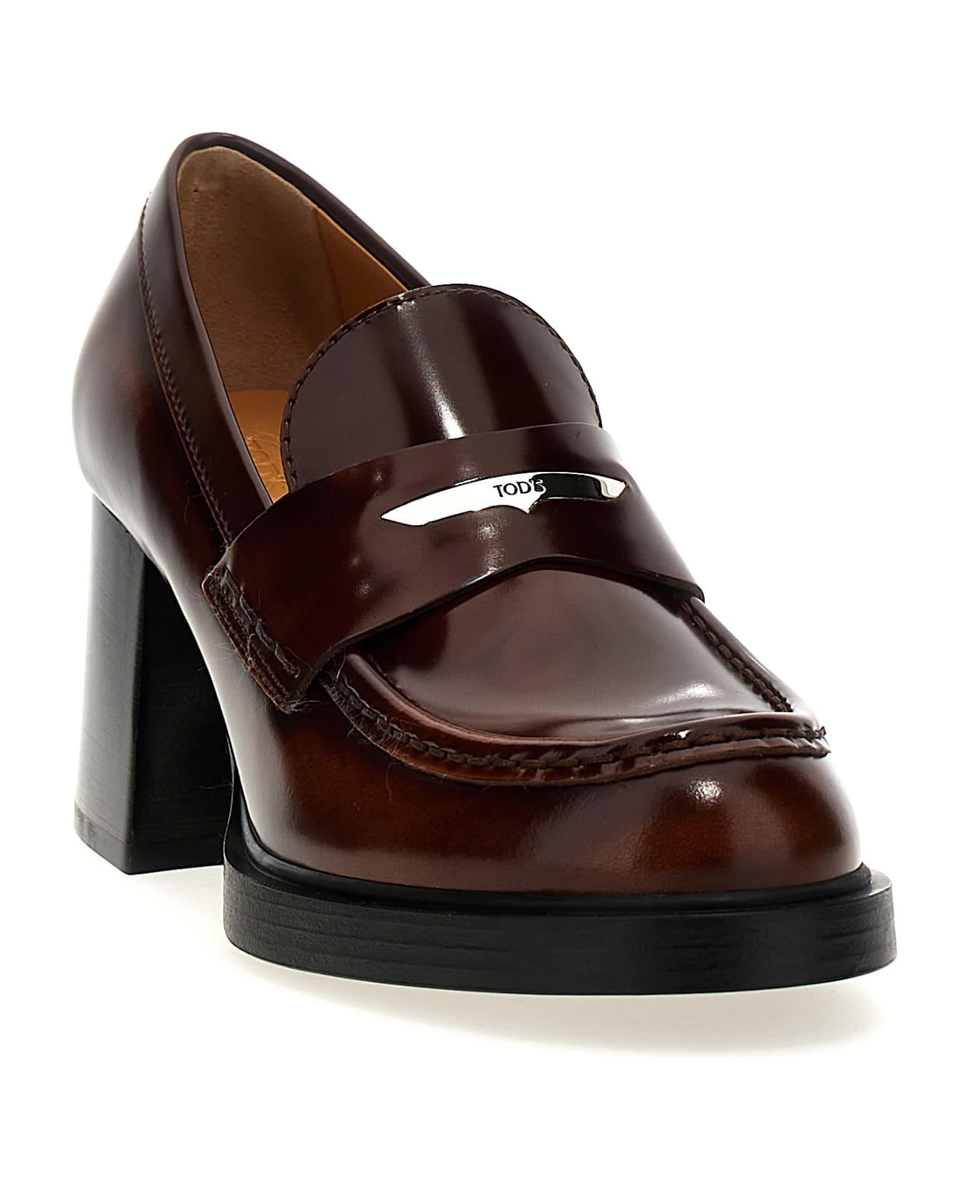 Tod's Leather Loafers - Brown ハイヒール