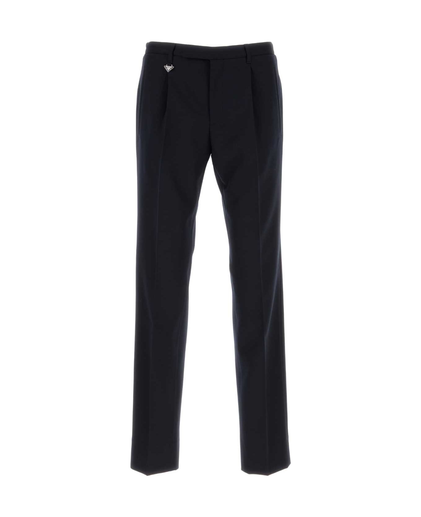 Prada Midnight Blue Wool Pant - BLEU