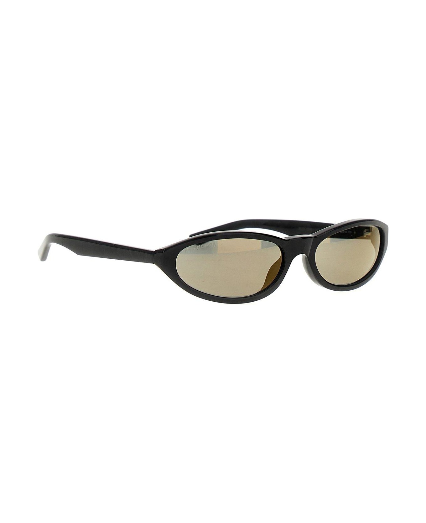 Balenciaga Neo Round Sunglasses - Black Pearl/mirr サングラス