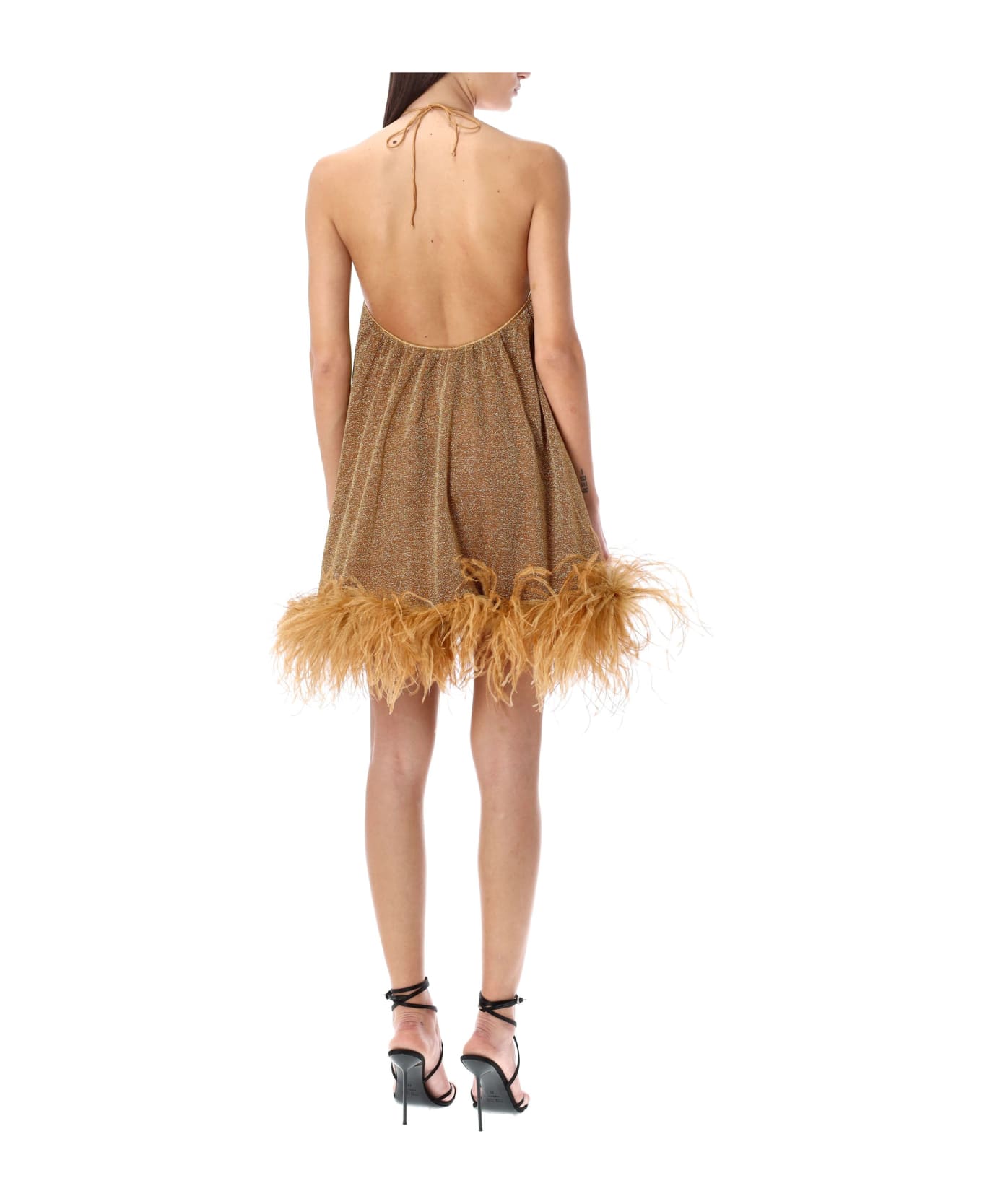 Oseree Lumière Plumage Minidress - TOFFE GOLD