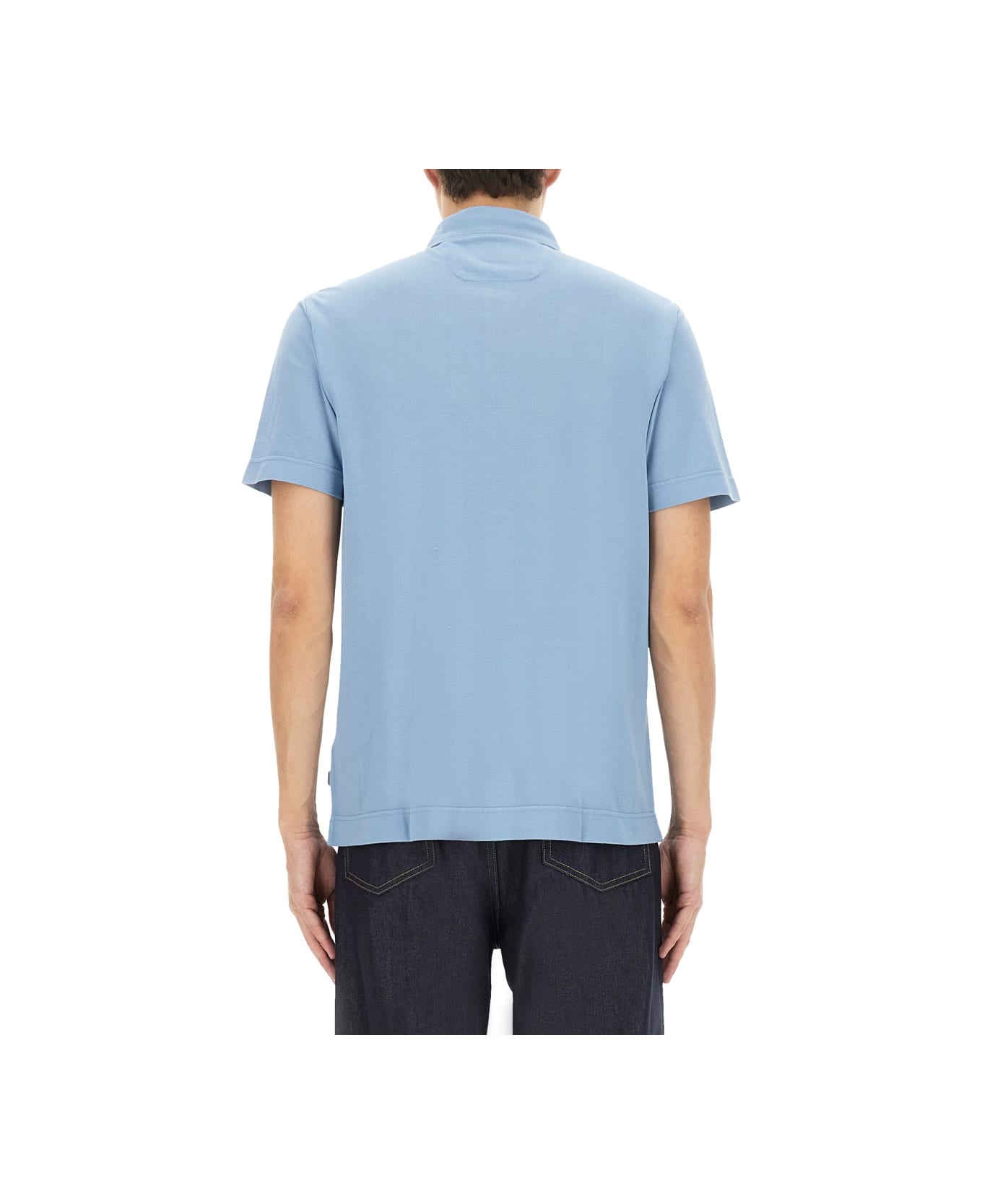 Hugo Boss Cotton Polo - BLUE