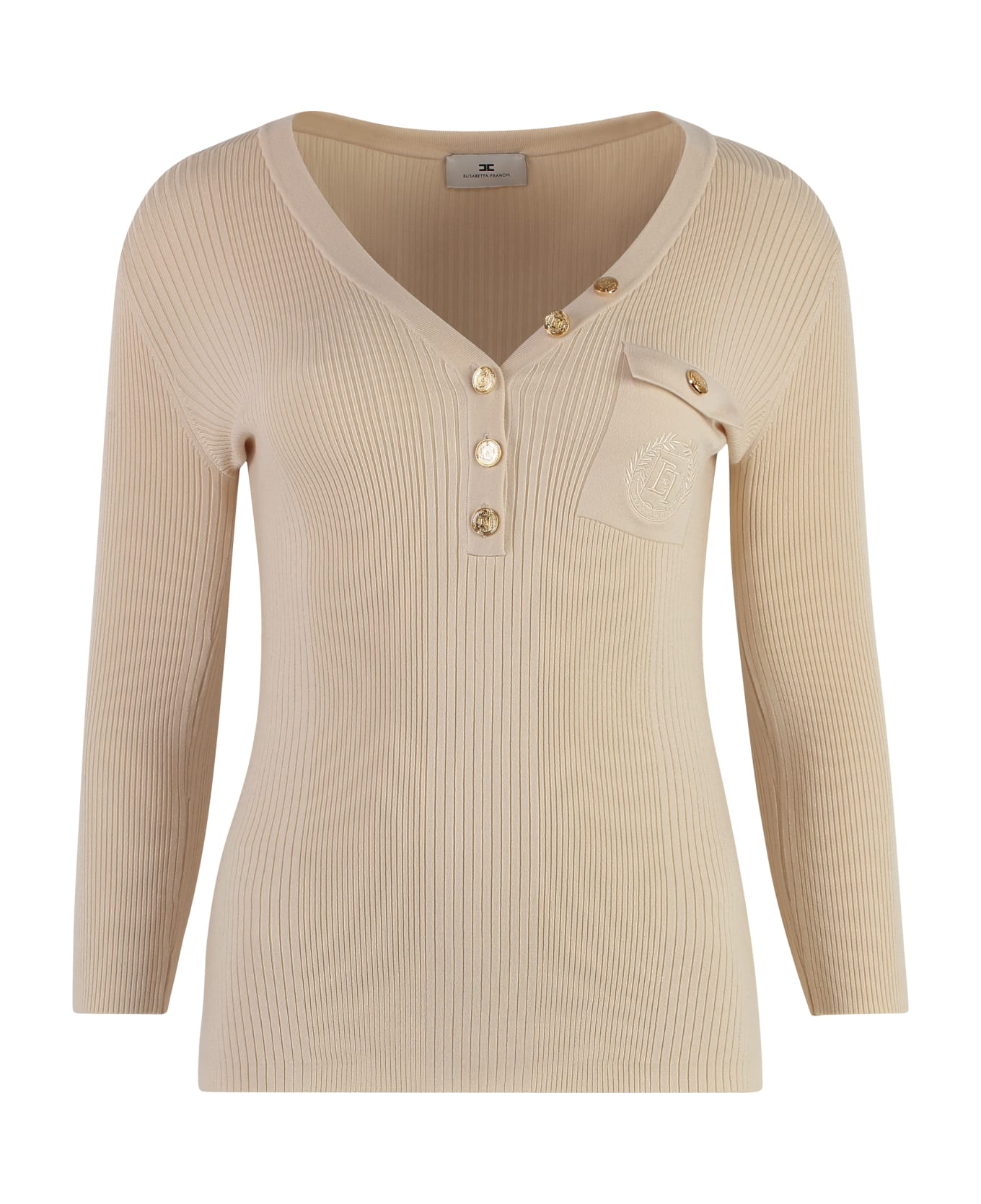 Elisabetta Franchi Ribbed Knit Top