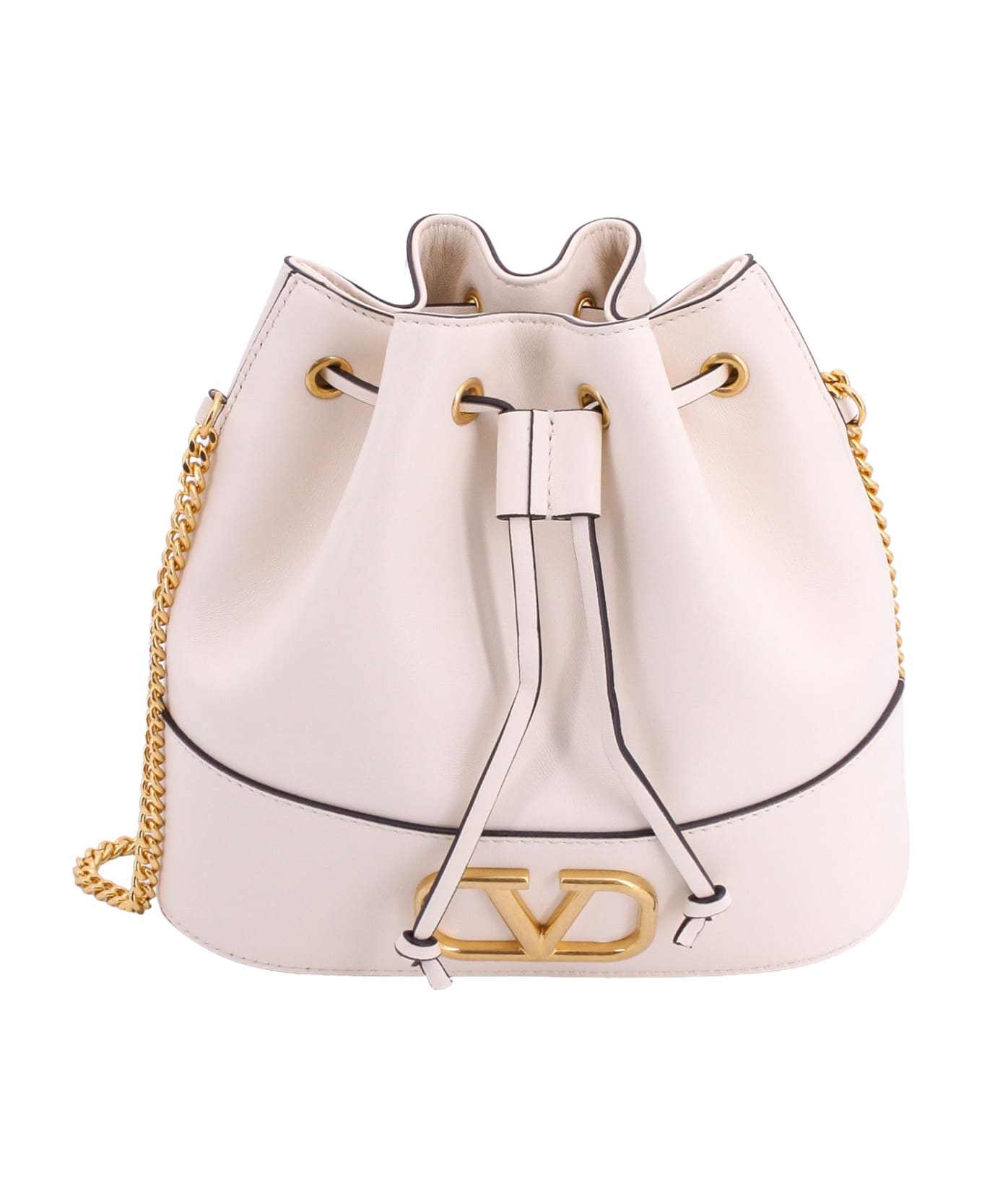 Valentino Garavani Vlogo Signature Bucket Bag - Ivory