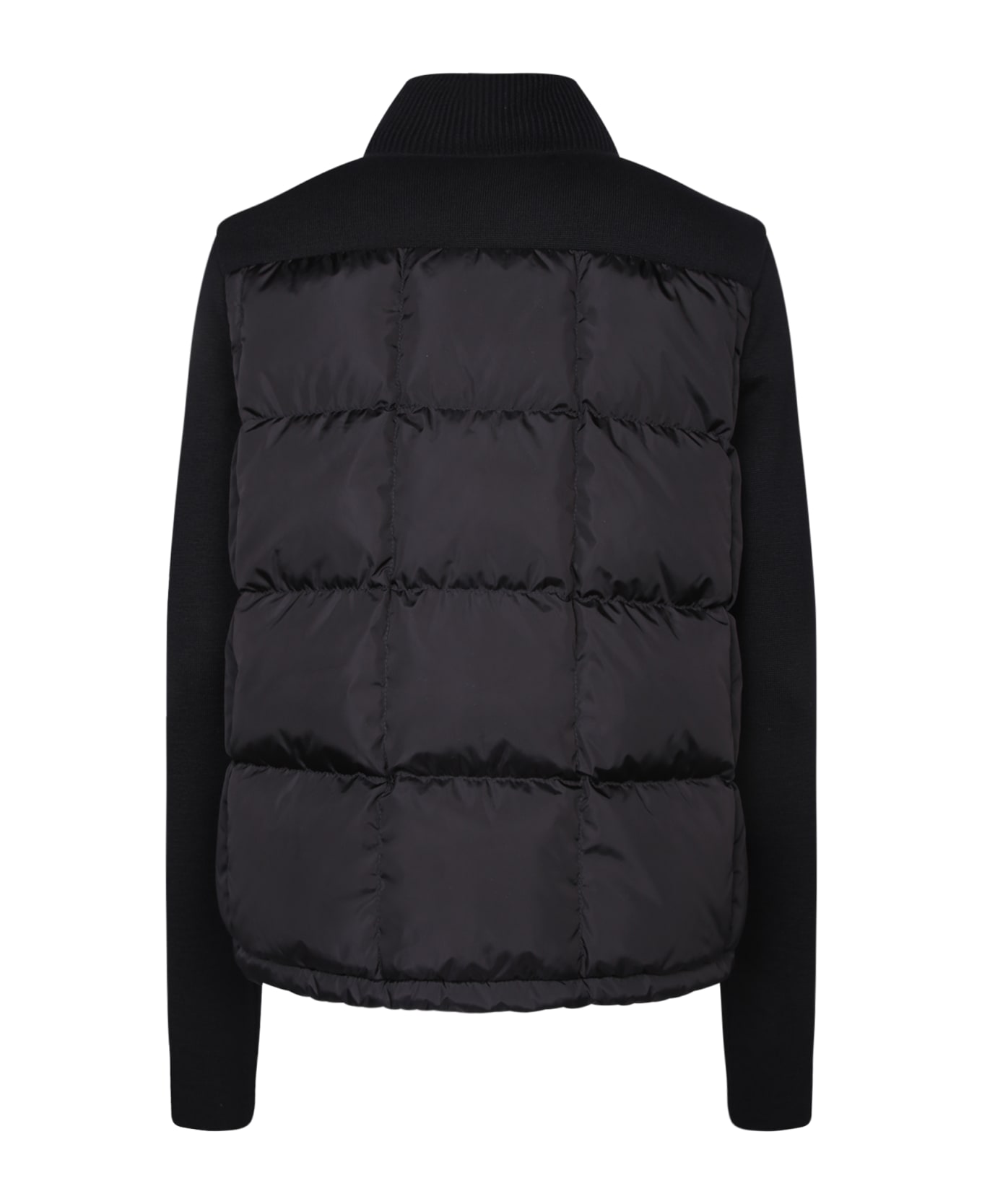 Moncler Black Padded Cardigan - Black