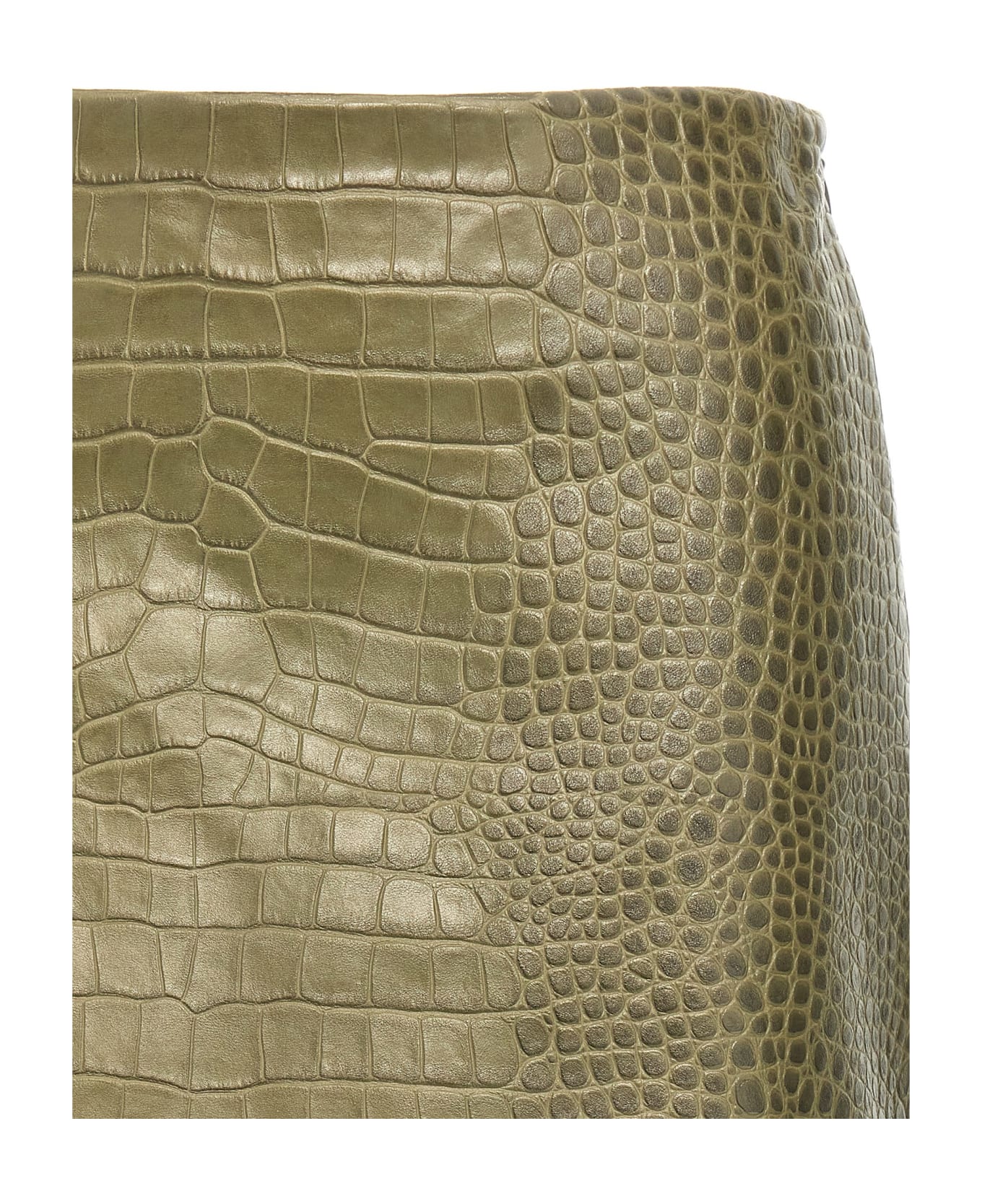 Ermanno Scervino Crocodile Print Skirt - Green