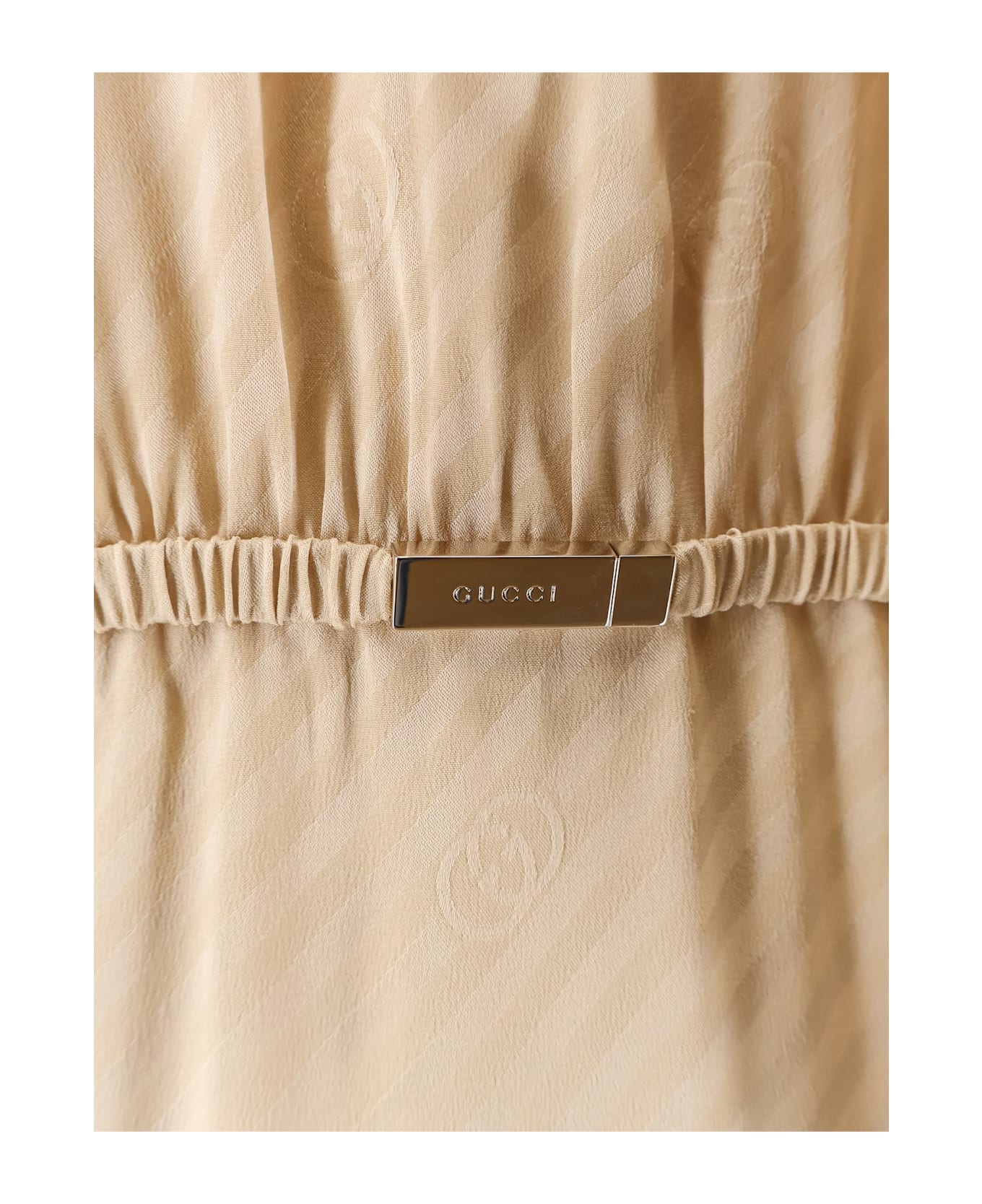 Gucci Silk Midi Dress - GARDENIA