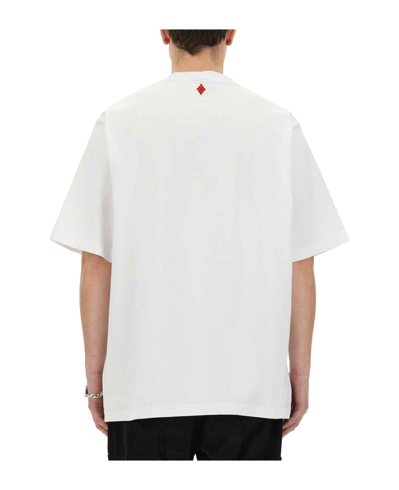 Marcelo Burlon White 'feather Necklace' T-shirt - White