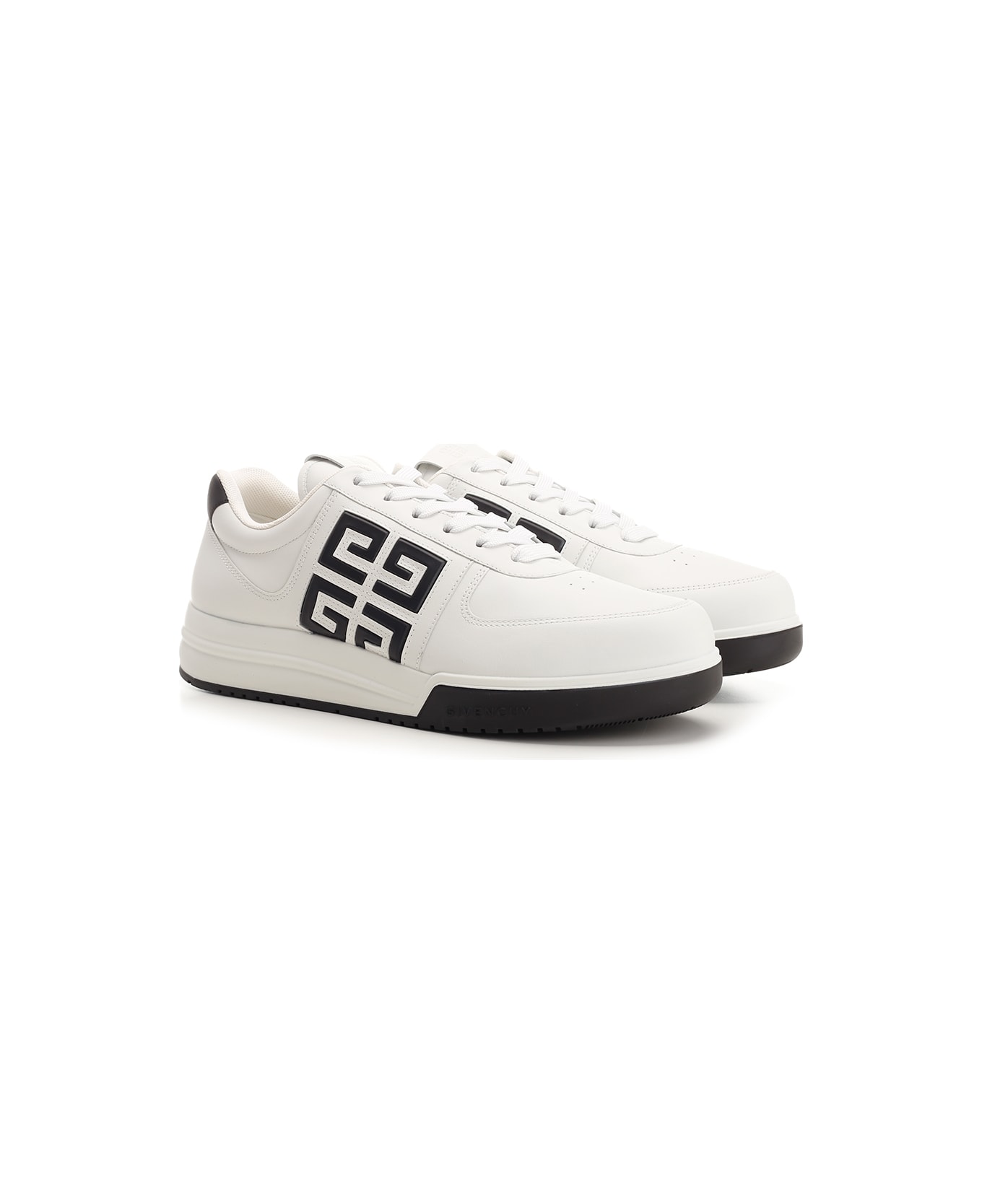 Givenchy White/black 'g4' Sneakers - White
