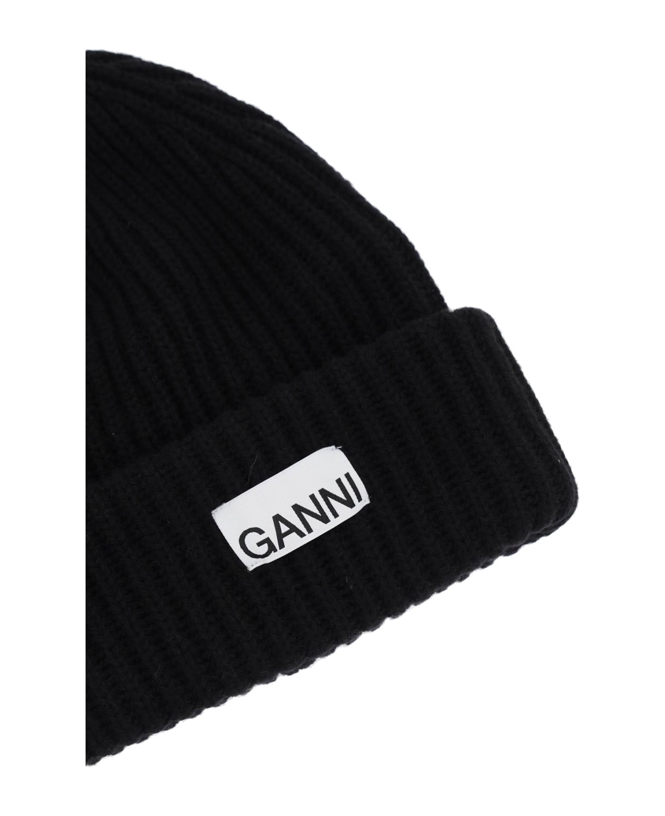 Ganni Beanie Hat - Black