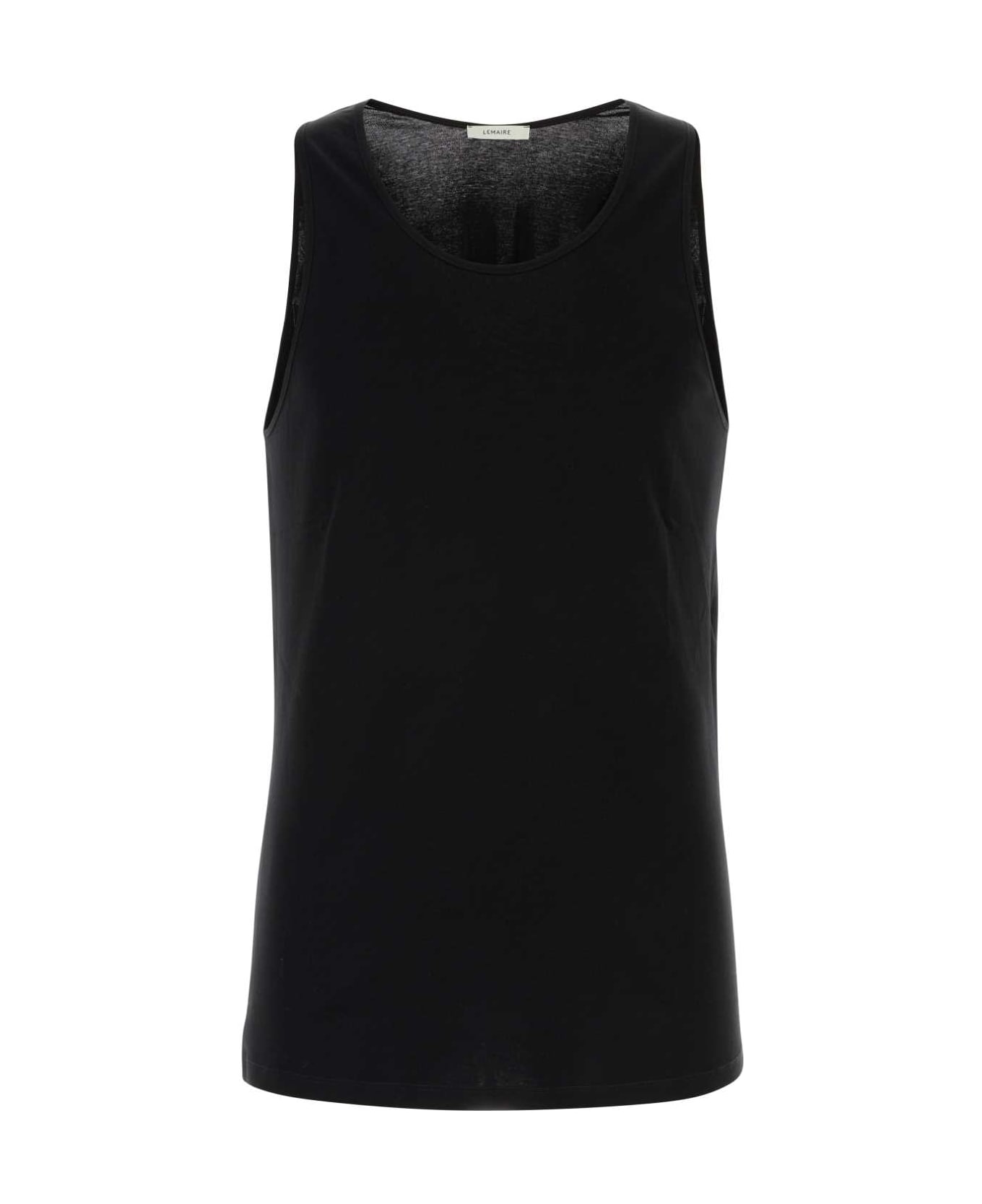 Lemaire Black Cotton Tank Top - BLACK