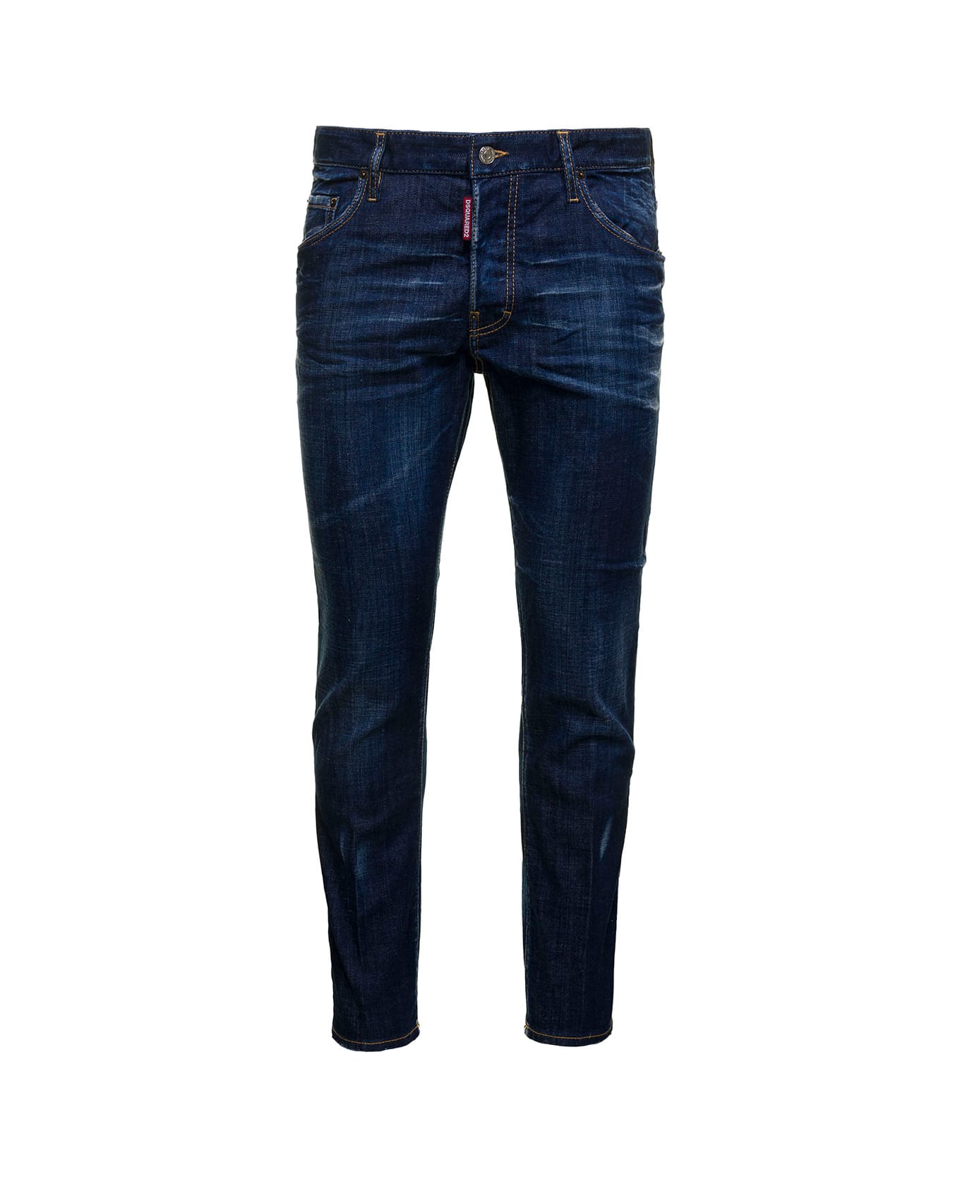 Dsquared2 'skater' Blue Five-pocket Style Fitted Jeans With