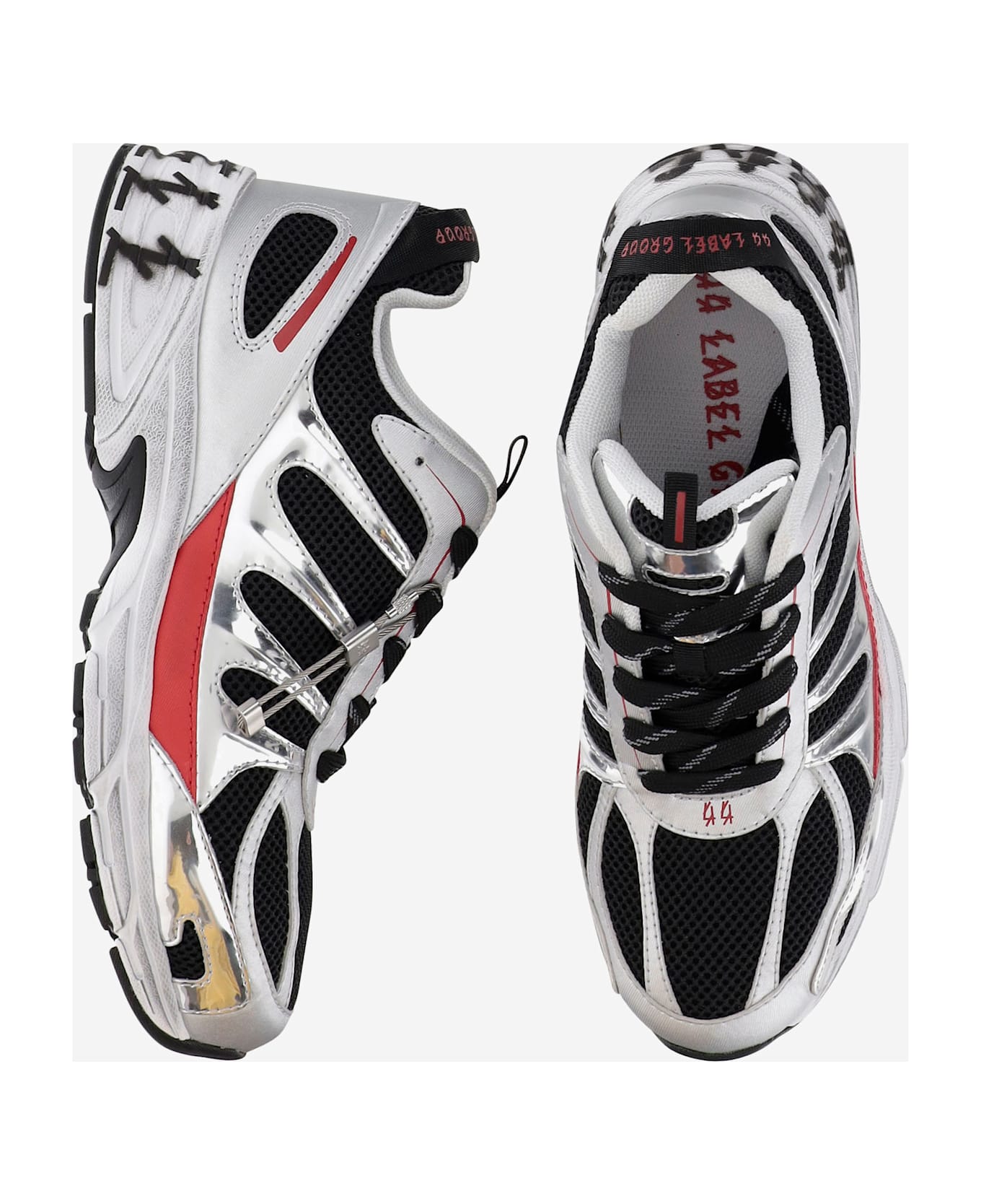 44 Label Group Dragger Sneakers - BLACK/GREY