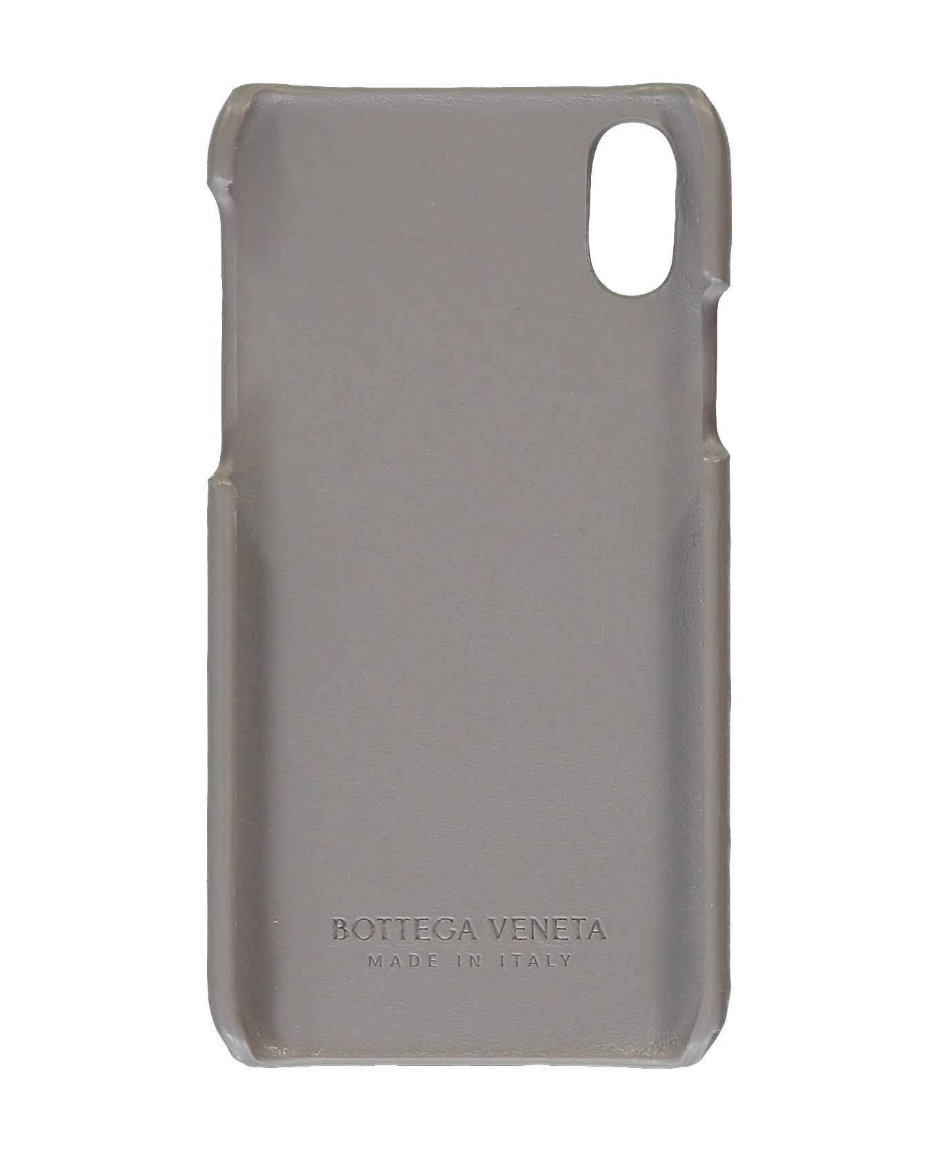 Bottega Veneta Leather Detail Iphone Xs Case - grey