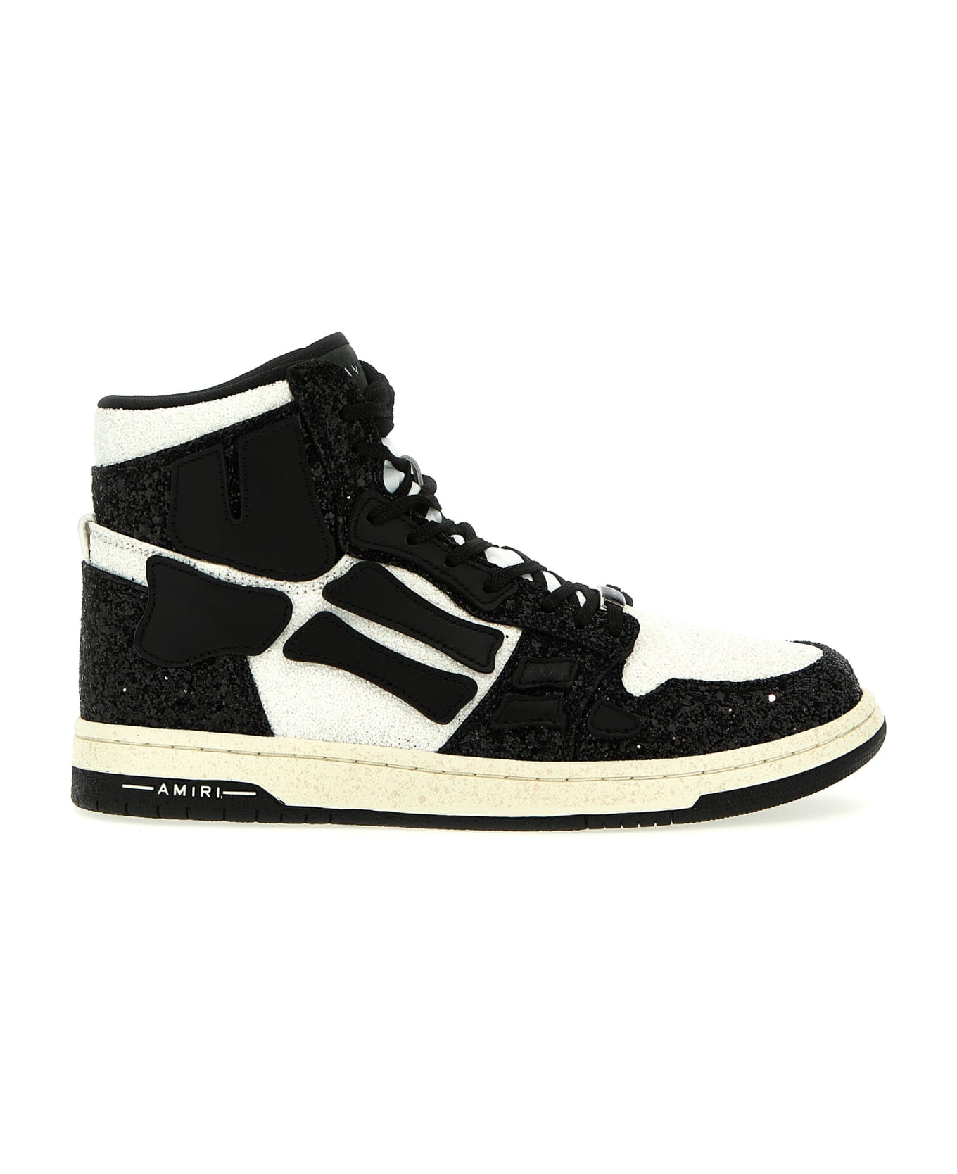 AMIRI 'glittered Skel' Sneakers - White/Black