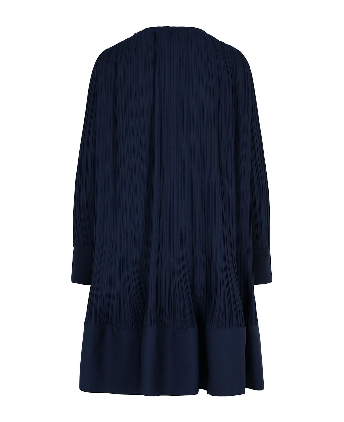 Lanvin Flared Hem Pleated Midi Dress - Blu