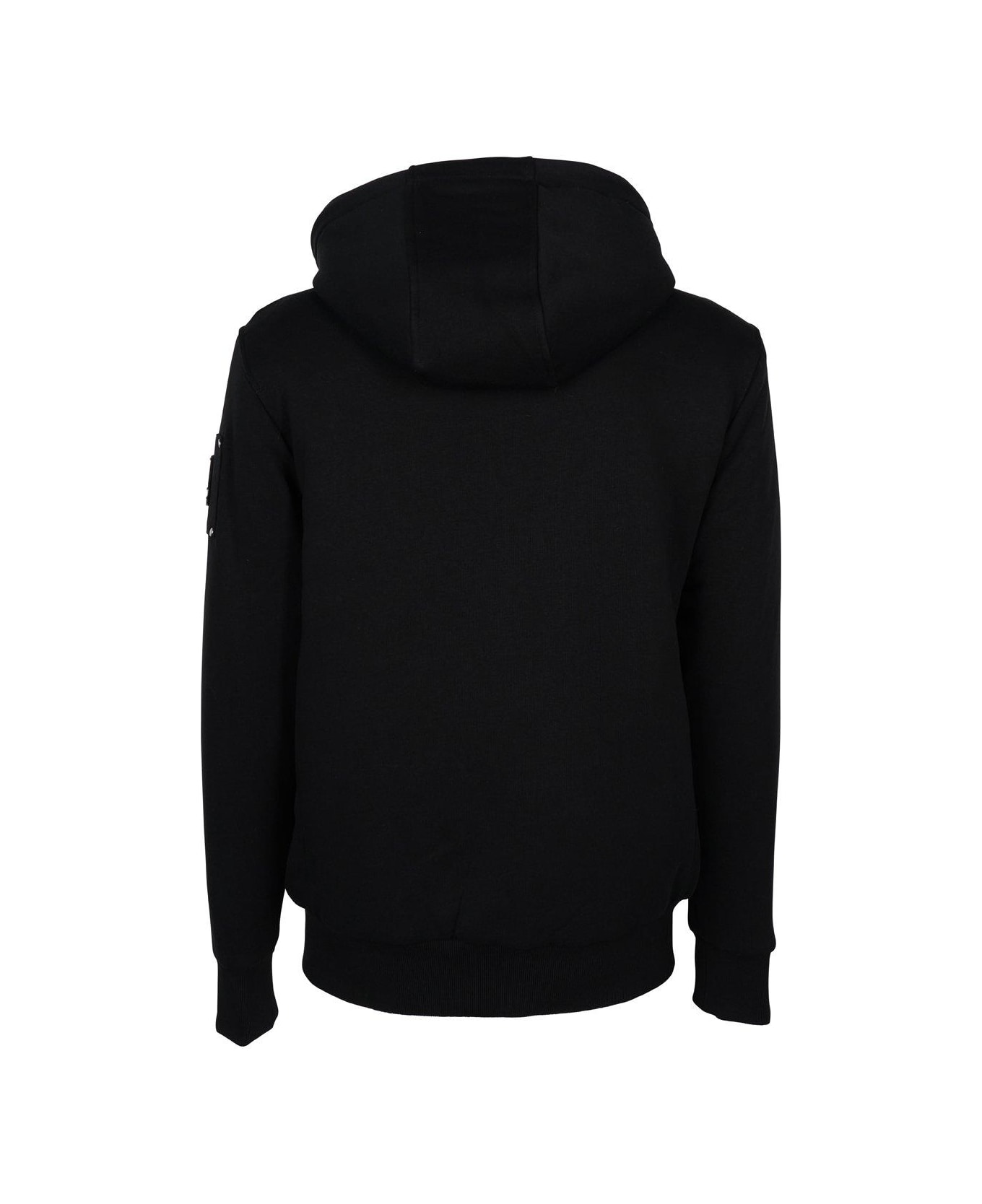 Moose Knuckles Zip-up Drawstring Hoodie - BLACK