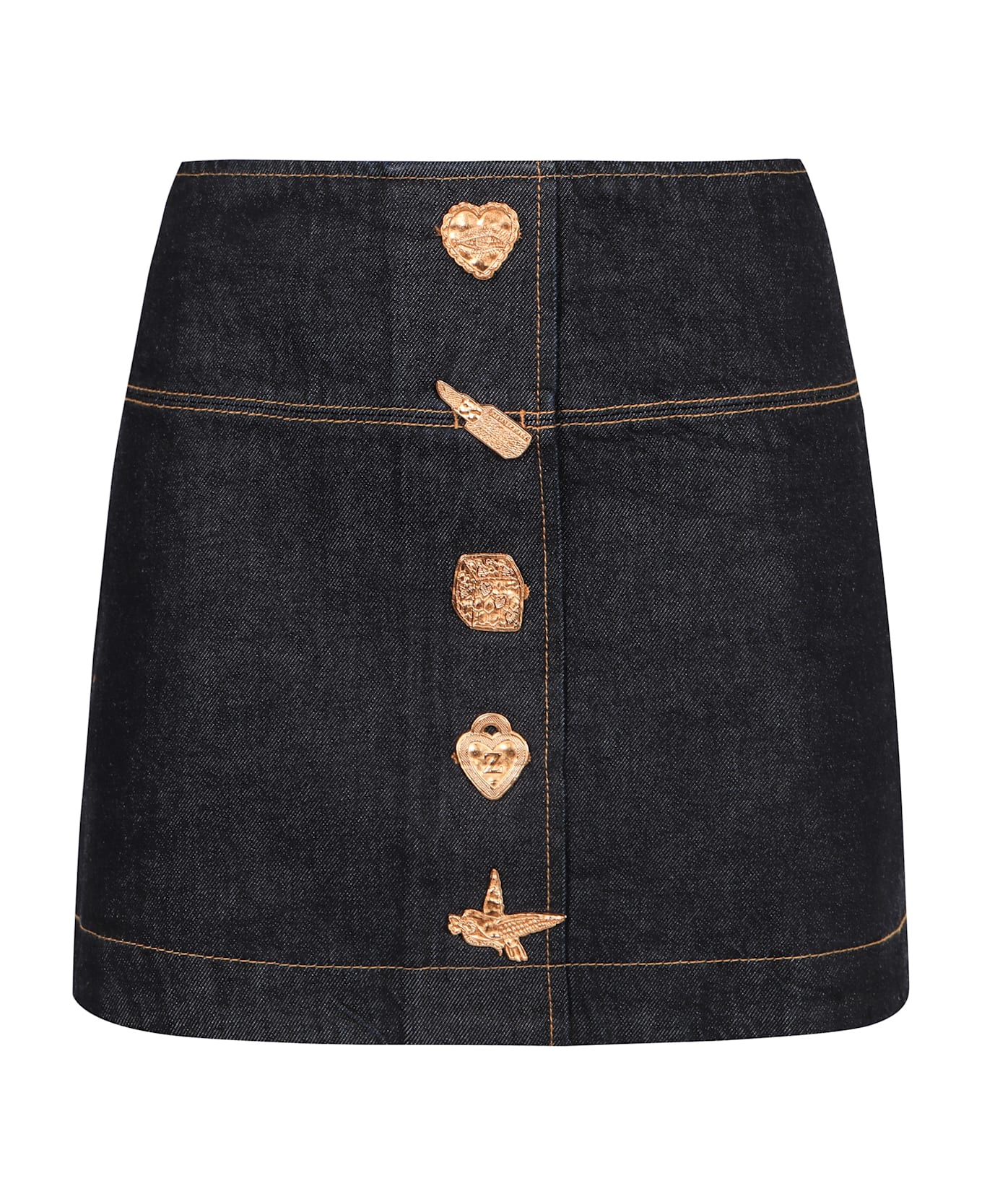 Zimmermann Denim Mini Skirt - Denim