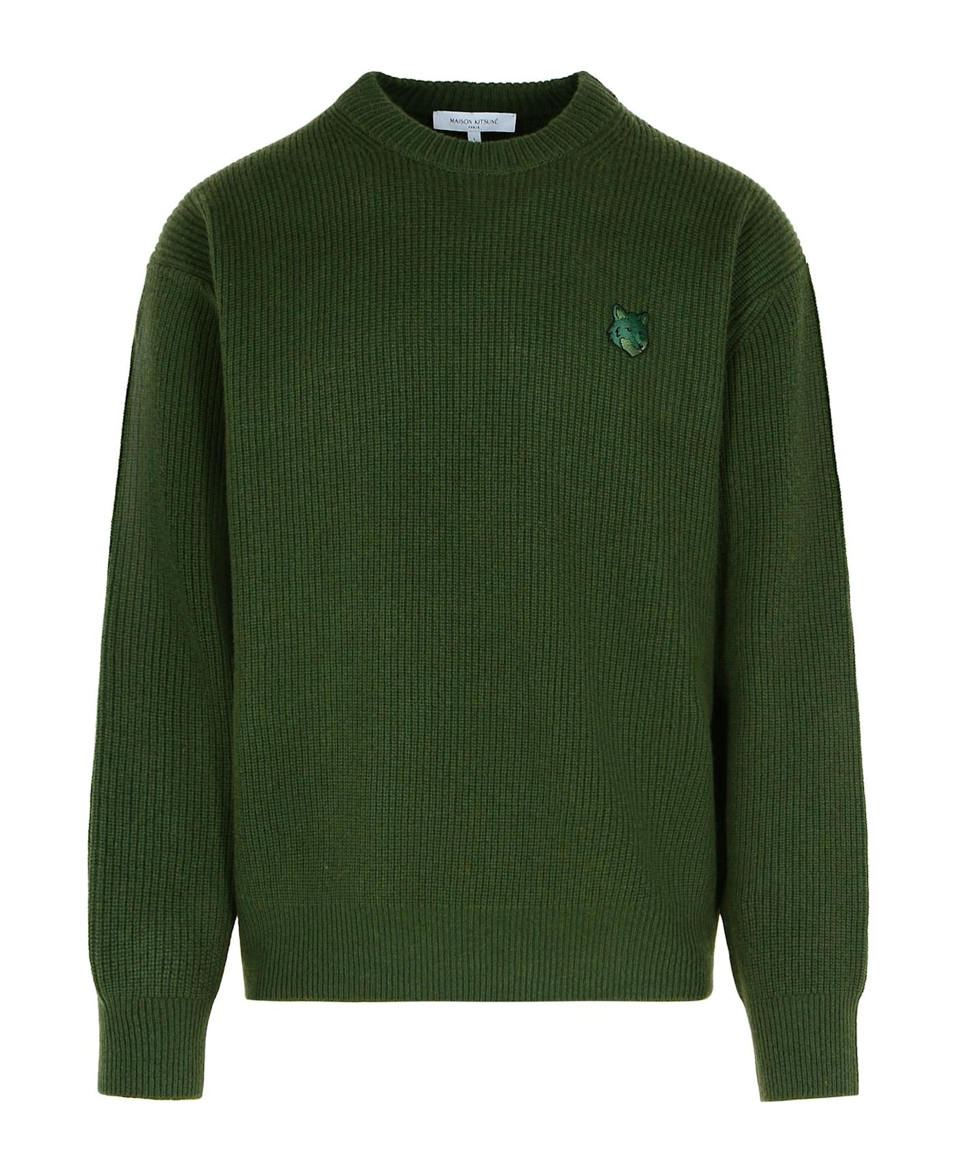 Maison Kitsuné Green Wool Sweater - Green ニットウェア