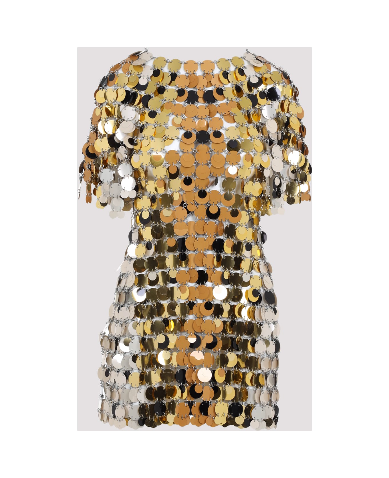 Paco Rabanne Polyester Mini Dress - GOLD