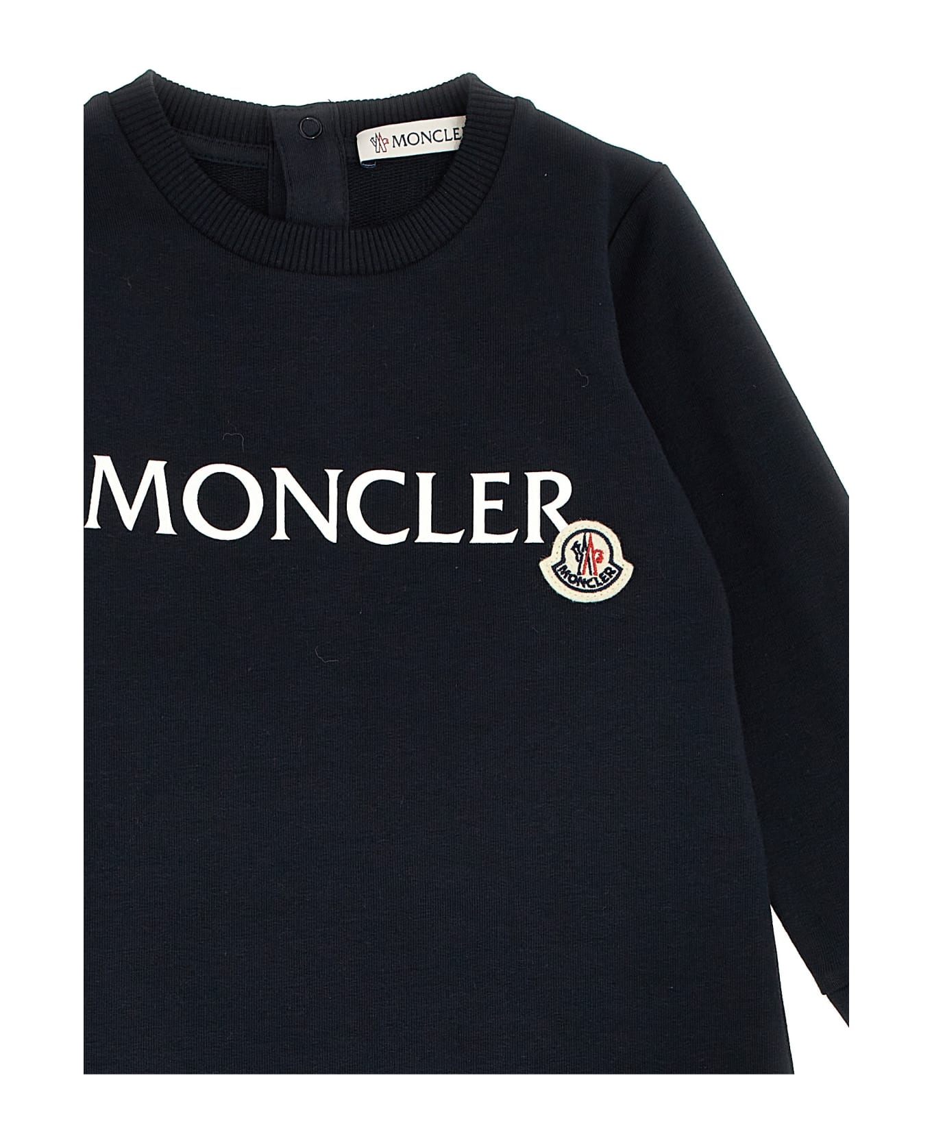 Moncler Logo Print Bib - Blue ボディスーツ＆セットアップ