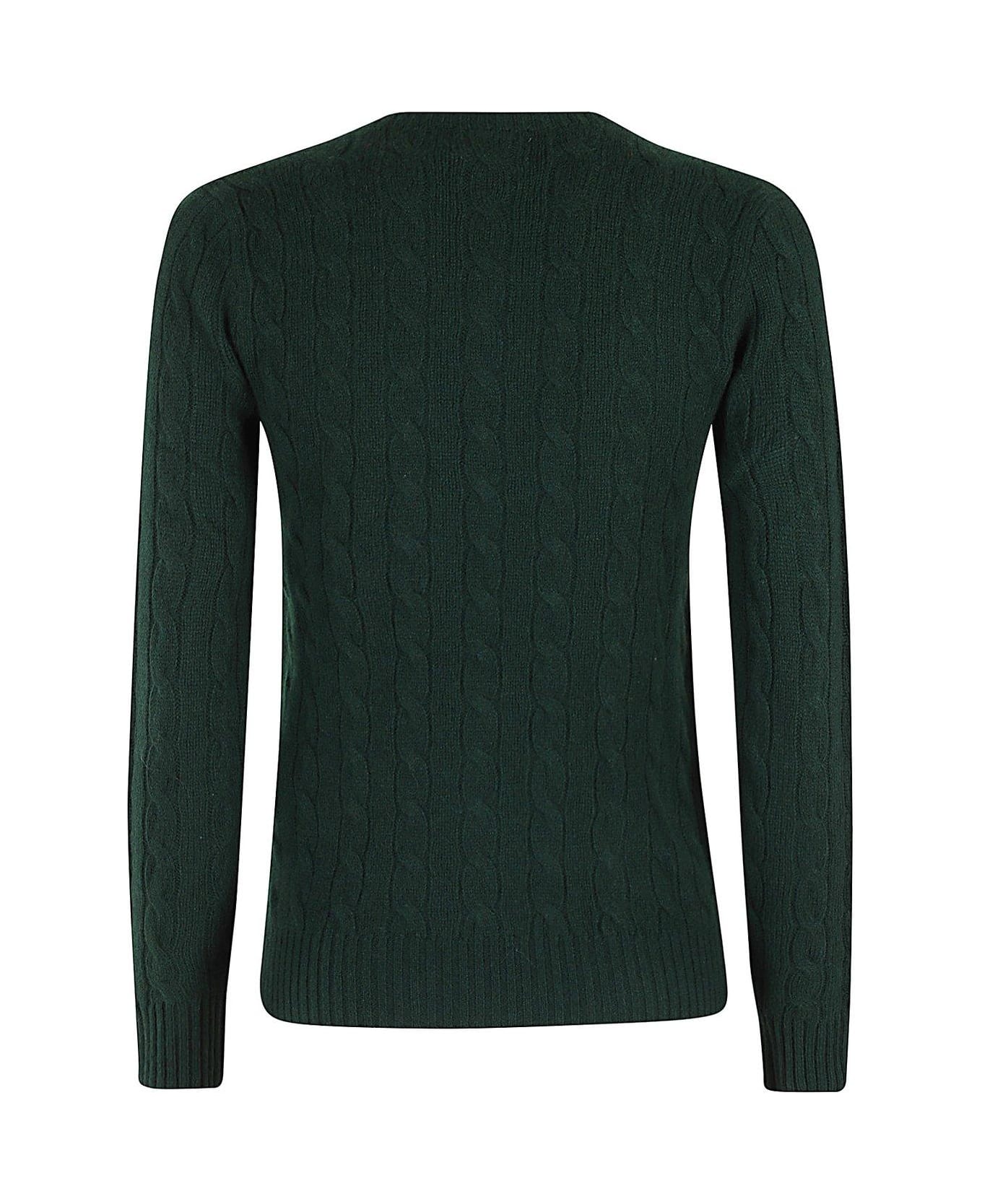 Ralph Lauren Pony Embroidered Cable-knit Jumper - Green