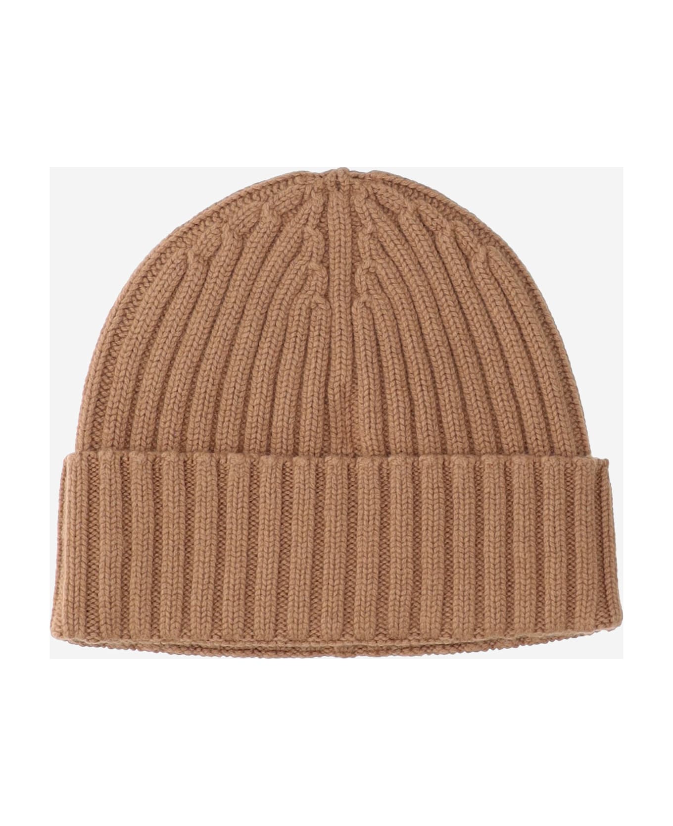 MC2 Saint Barth Wool Blend Beanie With Logo - Brown