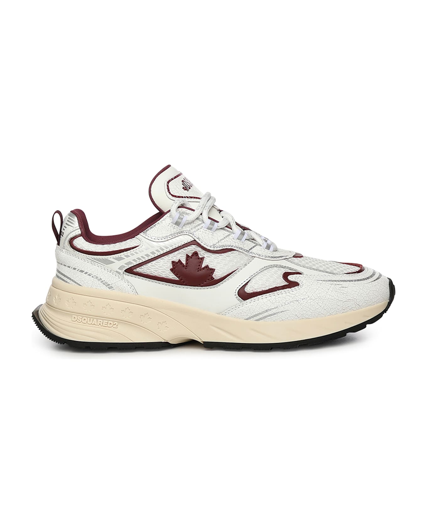 Dsquared2 Sprinter Sneakers - White/burgundy