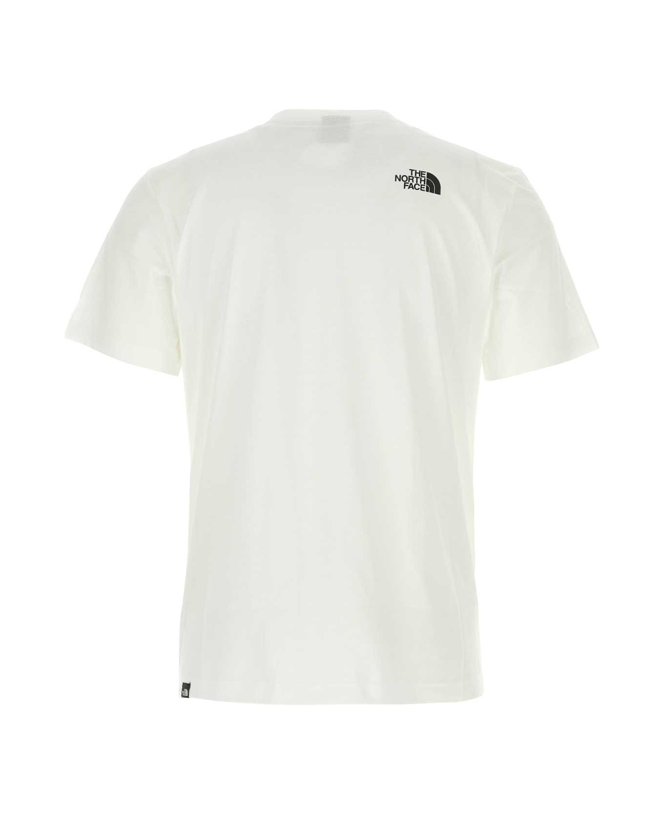 The North Face White Cotton Blend T-shirt - White