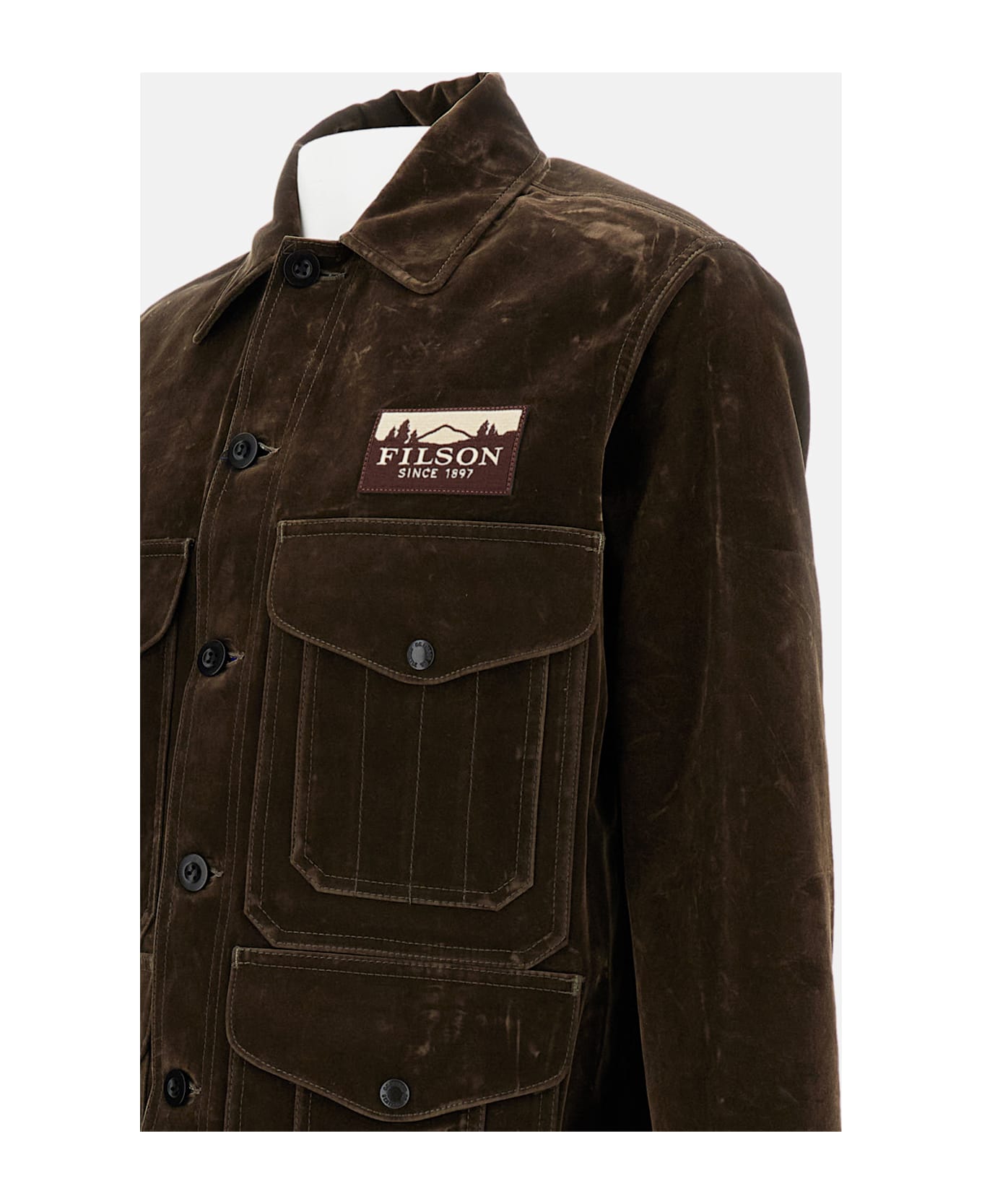 Junya Watanabe Cotton Urethane Flocky Denim Filson Jacket - Brown