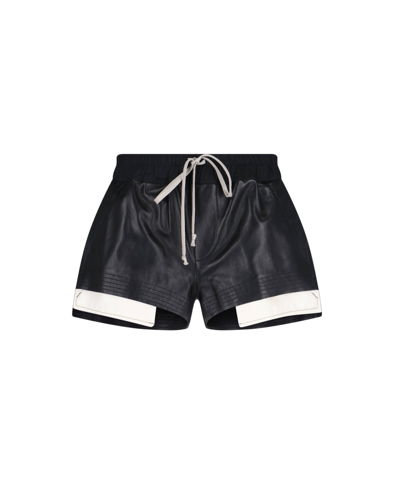 Rick Owens Leather Shorts - Black