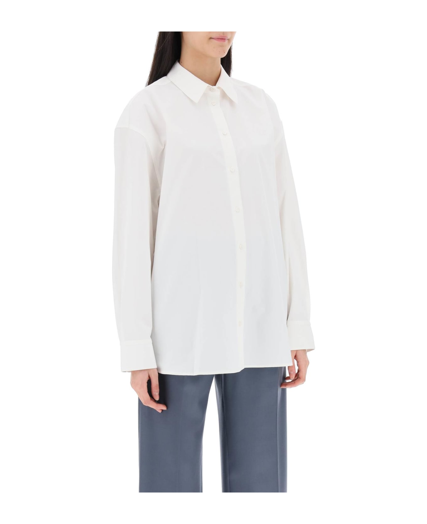 Loulou Studio Espanto Oversized Shirt - WHITE (White)