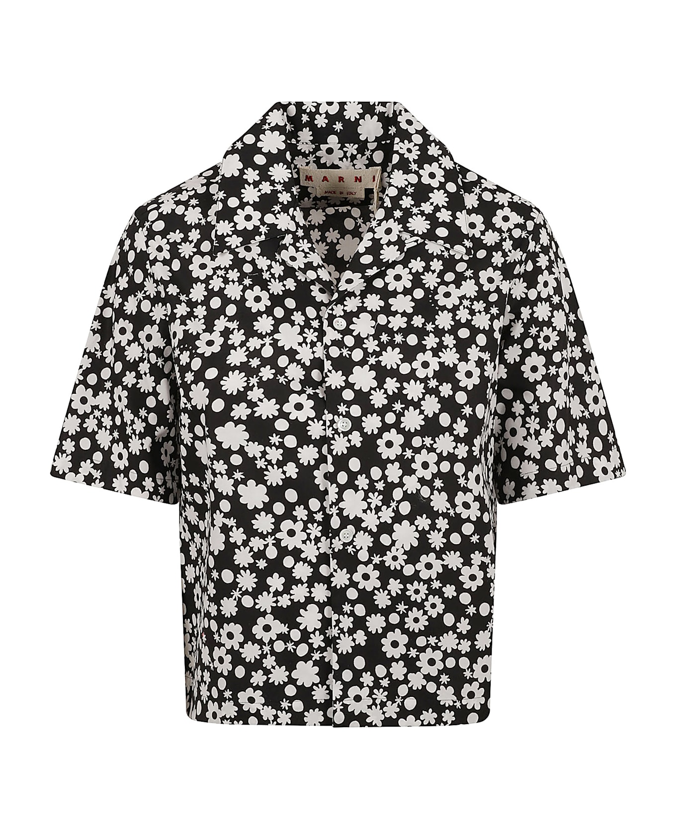 Marni All-over Printed Poplin Shirt - Black