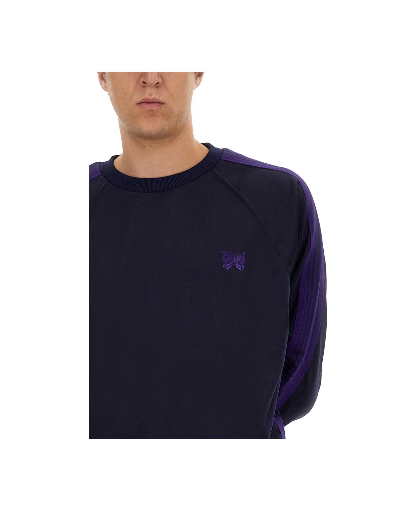 Needles Sweatshirt With Logo - BLUE