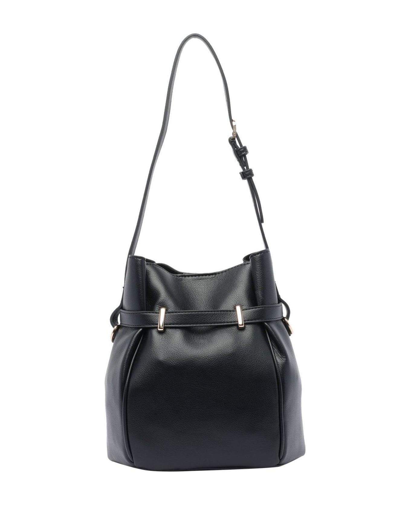 Liu-Jo Magnetic Fastened Bucket Bag - Black