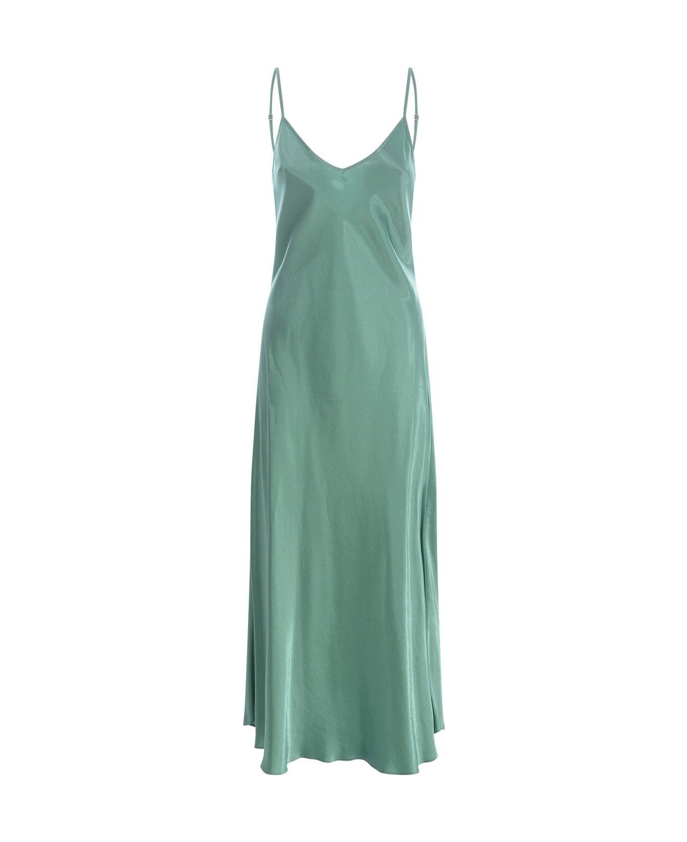 Max Mara V-neck Sleeveless Dress - Verde Acqua