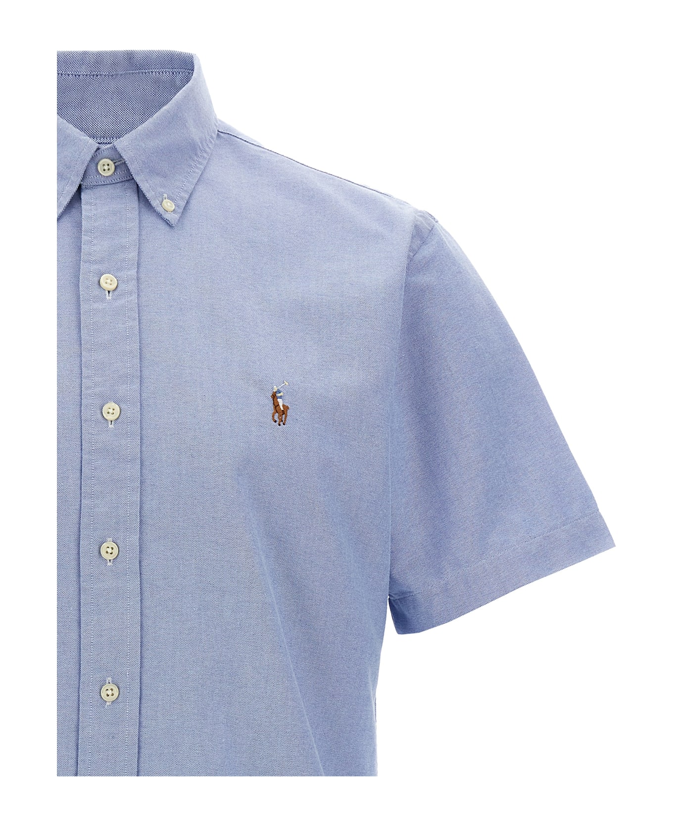 Polo Ralph Lauren Logo Embroidery Shirt - Light Blue