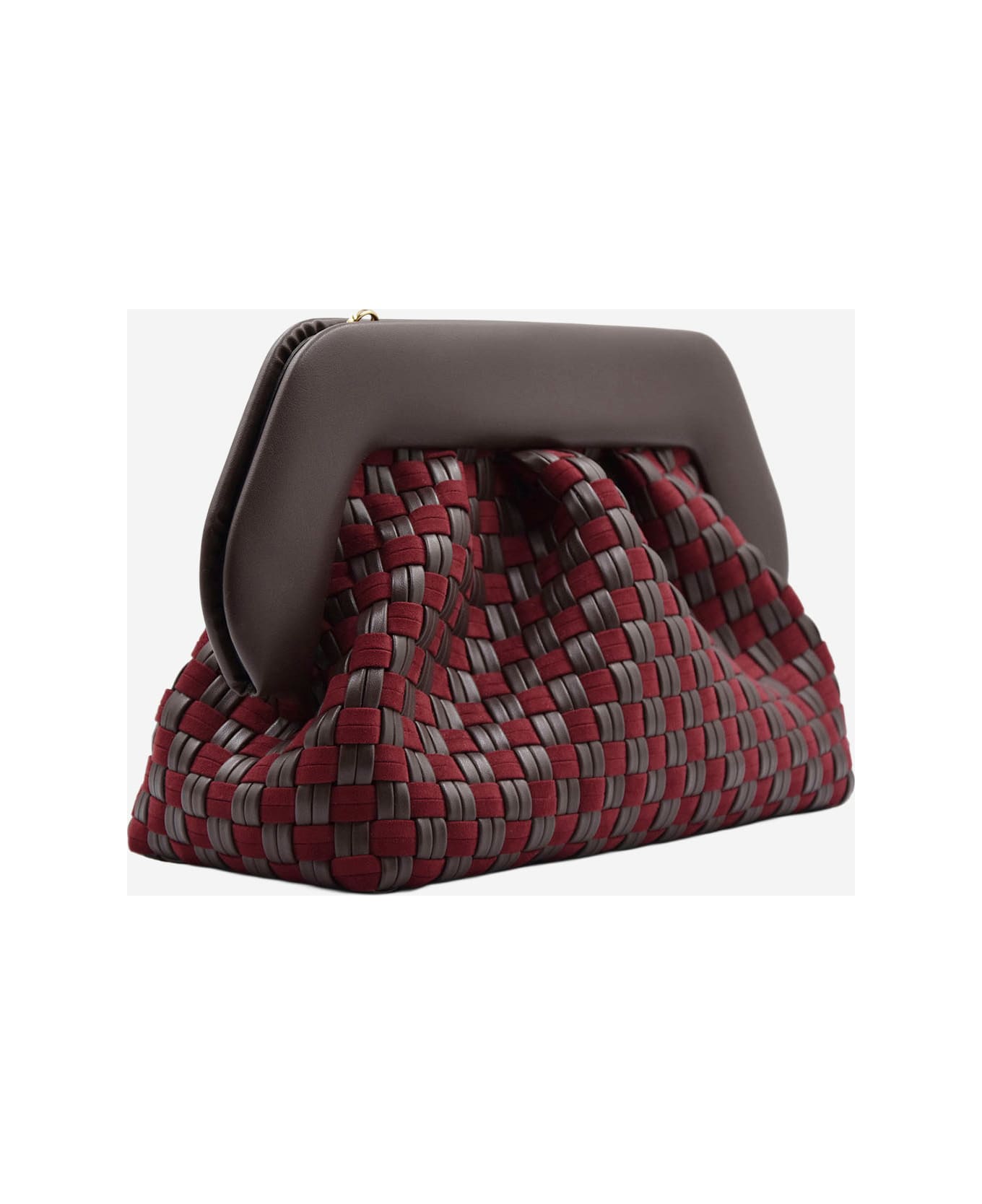 THEMOIRè Bios Trim Vegan Fabric Bag - Red