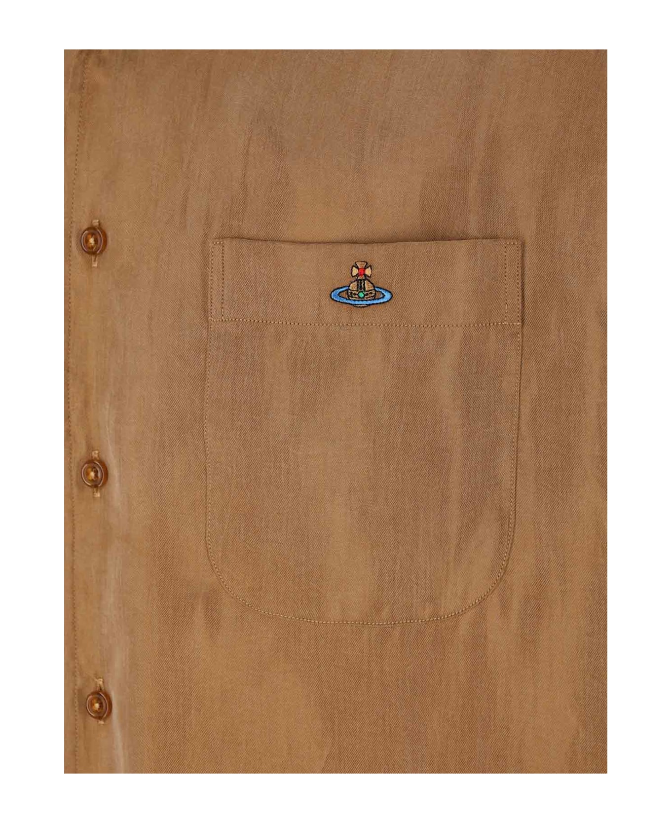 Vivienne Westwood Suede Effect Shirt - Brown