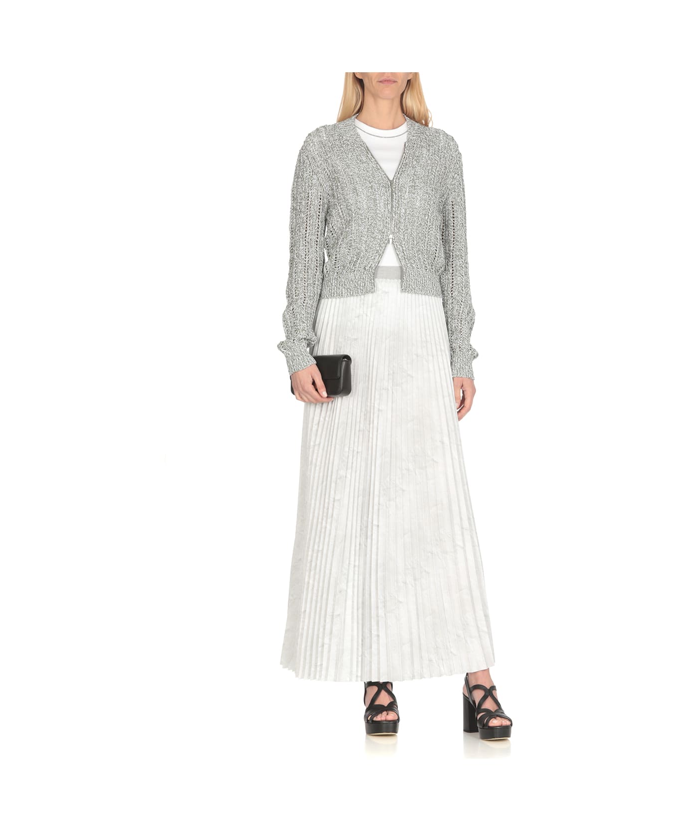 Peserico Pleated Skirt - Grey